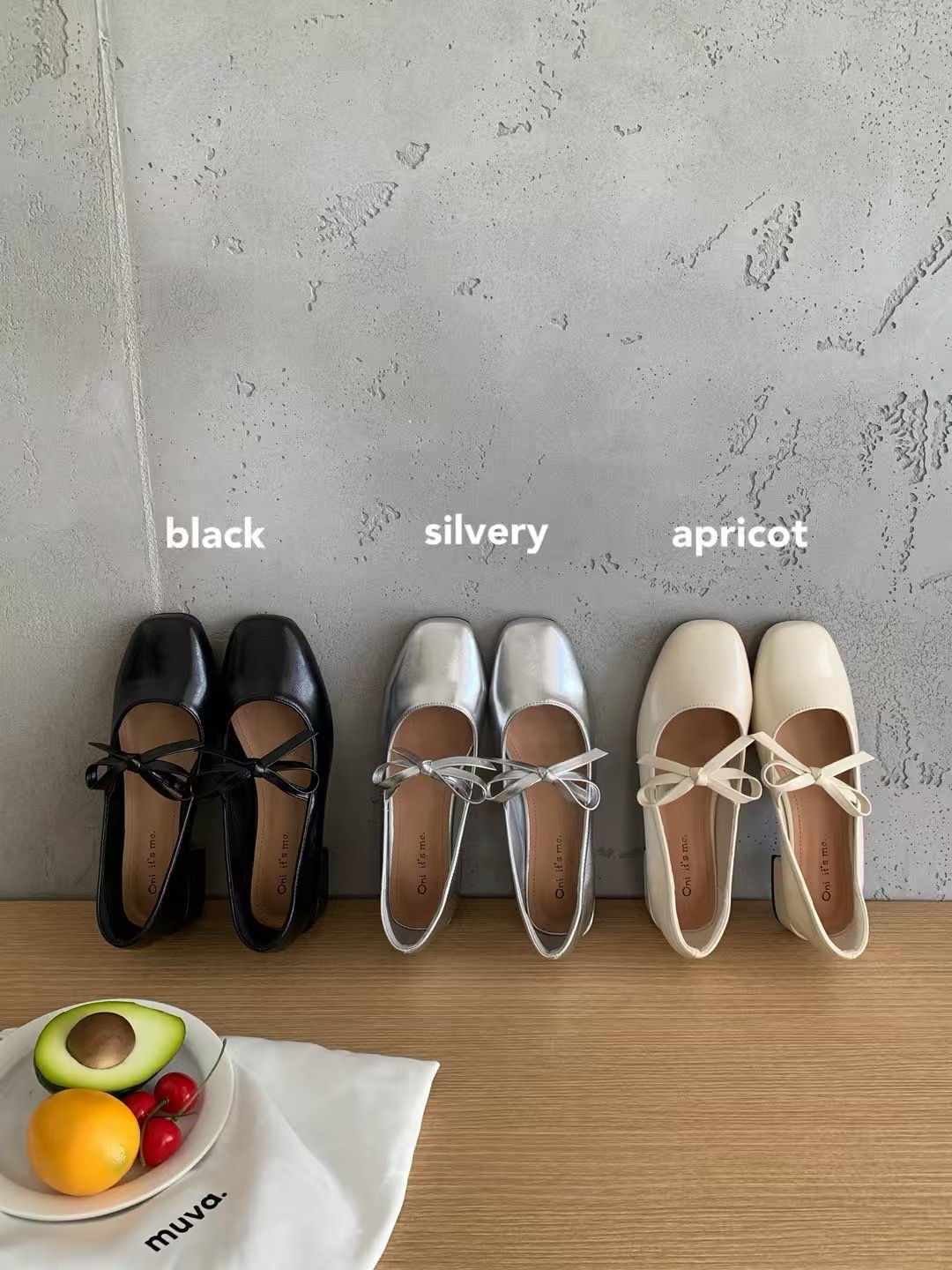 (銀35)甜美風蝴蝶結粗跟鞋