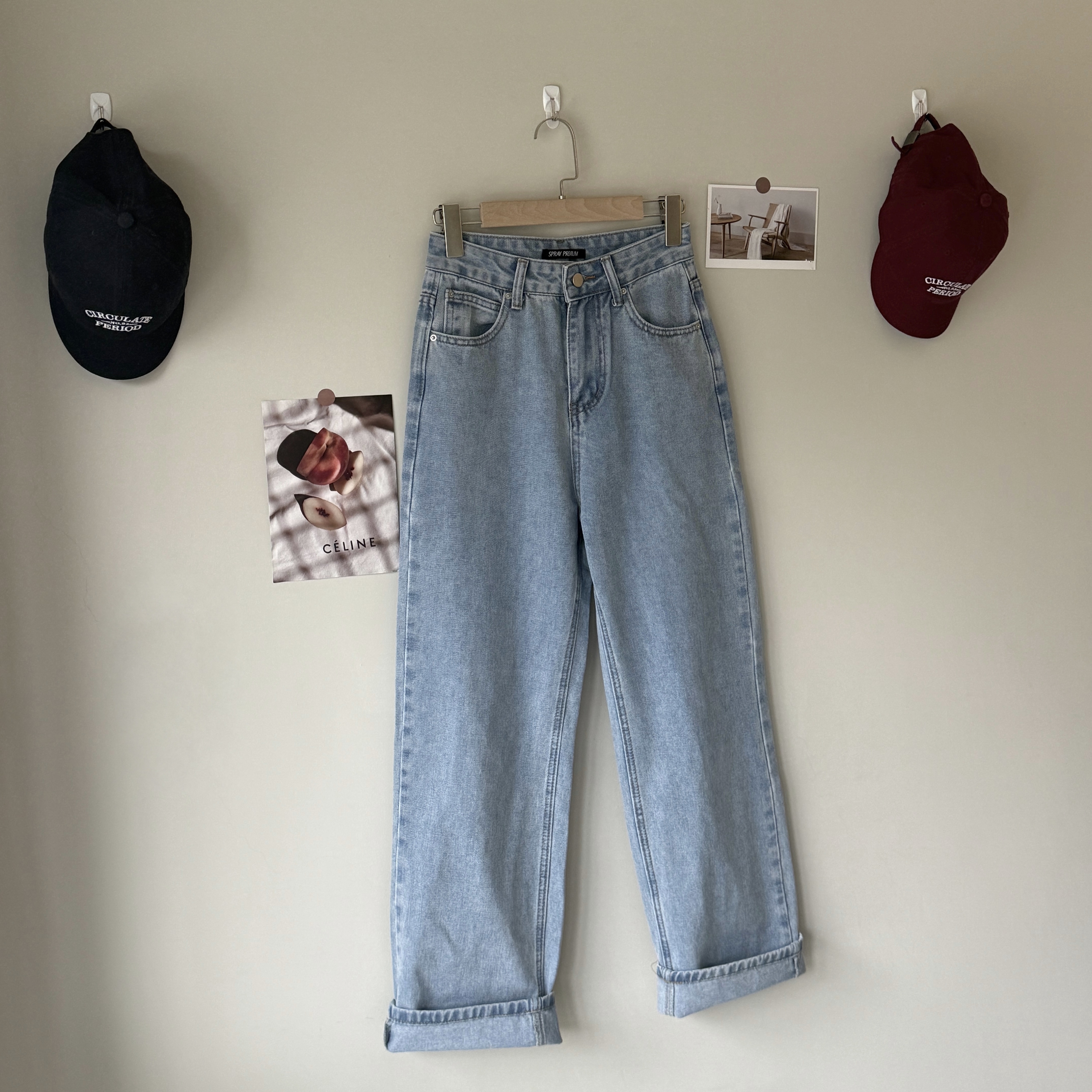 女孩們的基礎小直筒落地褲