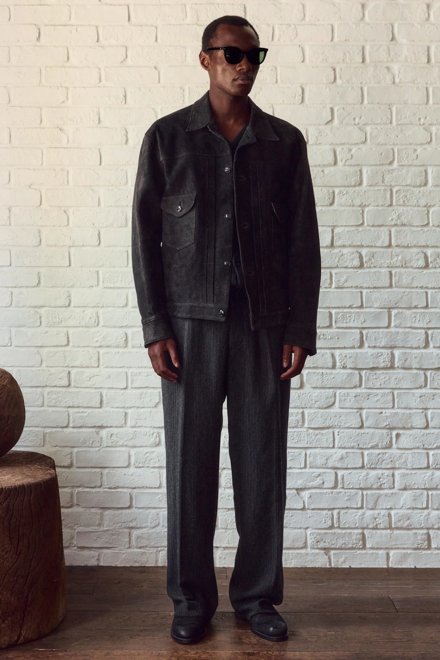 OLD JOE PATINA HORSE-HIDE JEAN JACKET - ROUGH OUT