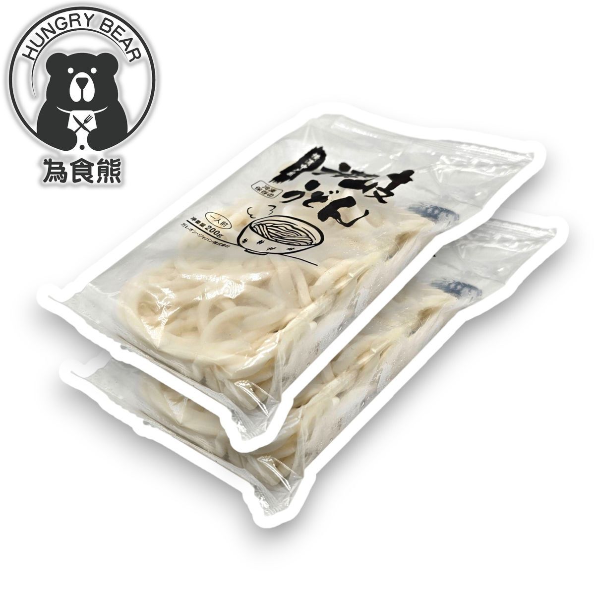 橫濱中華街 - (2個裝) 日式讚岐烏冬 (單個獨立包裝200g * 2個) 400G (急凍-18°C)
