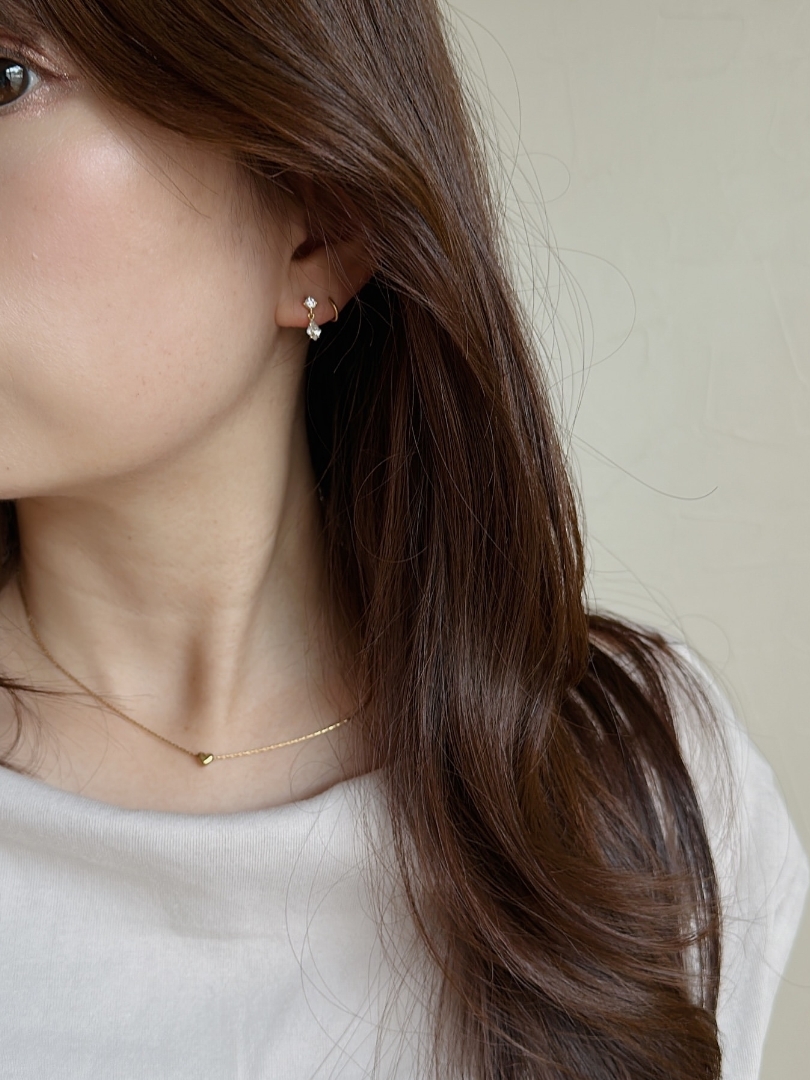 S925 tiered crystal pierce