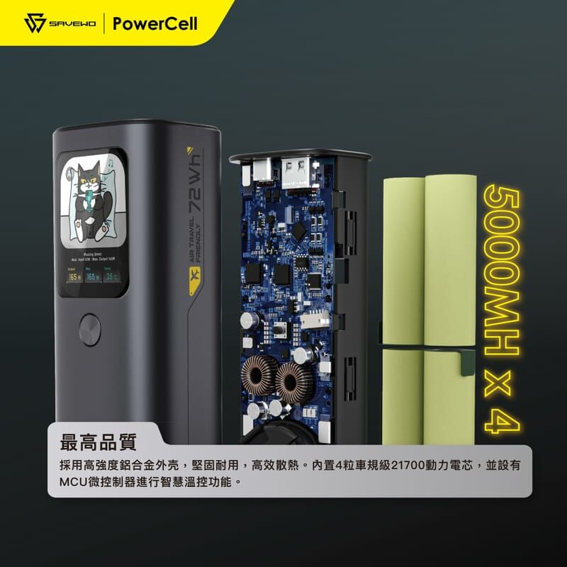 SAVEWO PowerCell PC20K1 高性能大容量行動電源