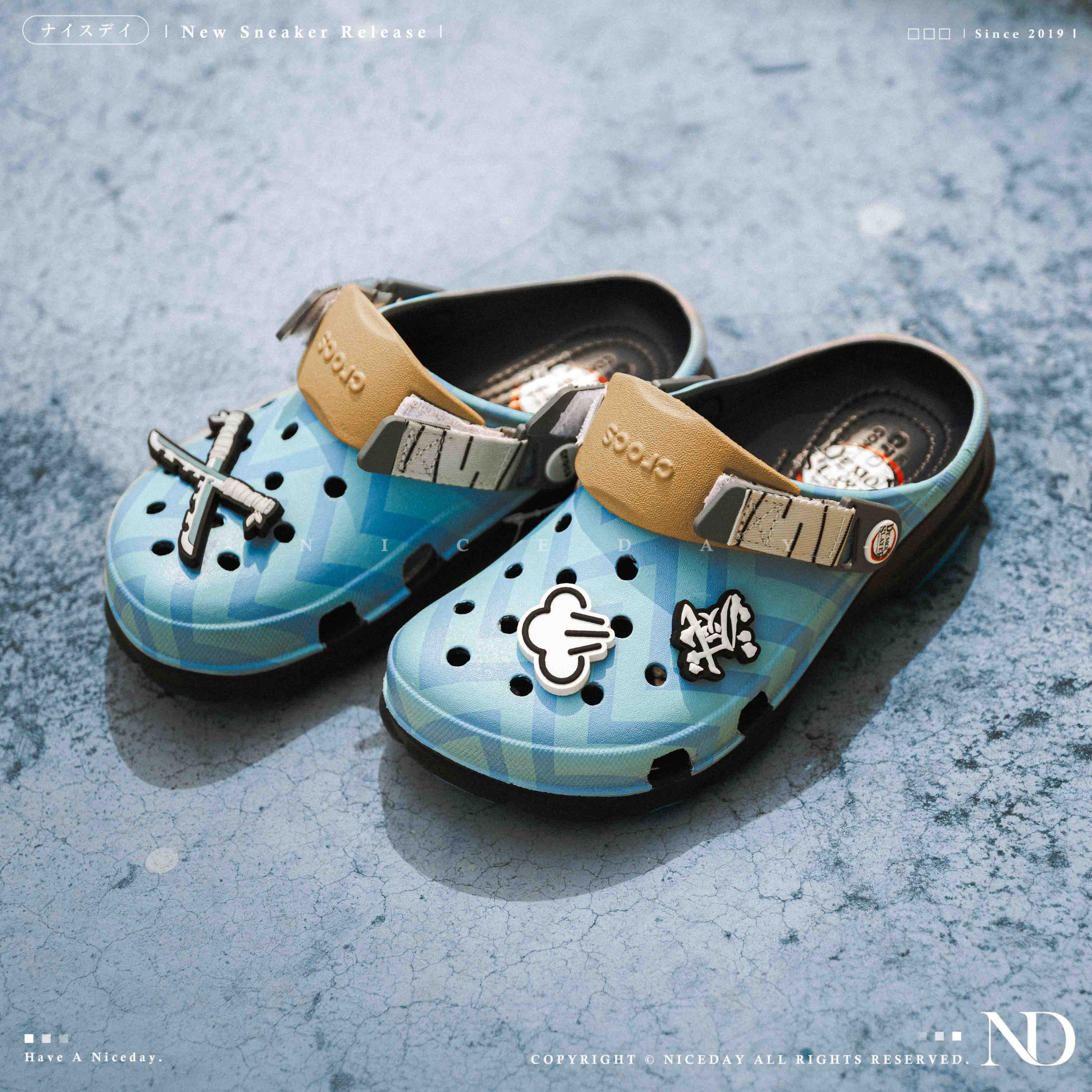 NICEDAY 現貨 鬼滅之刃 x Crocs Classic Crush 洞洞鞋 聯名 嘴平 伊之助 豬 豬突猛進
