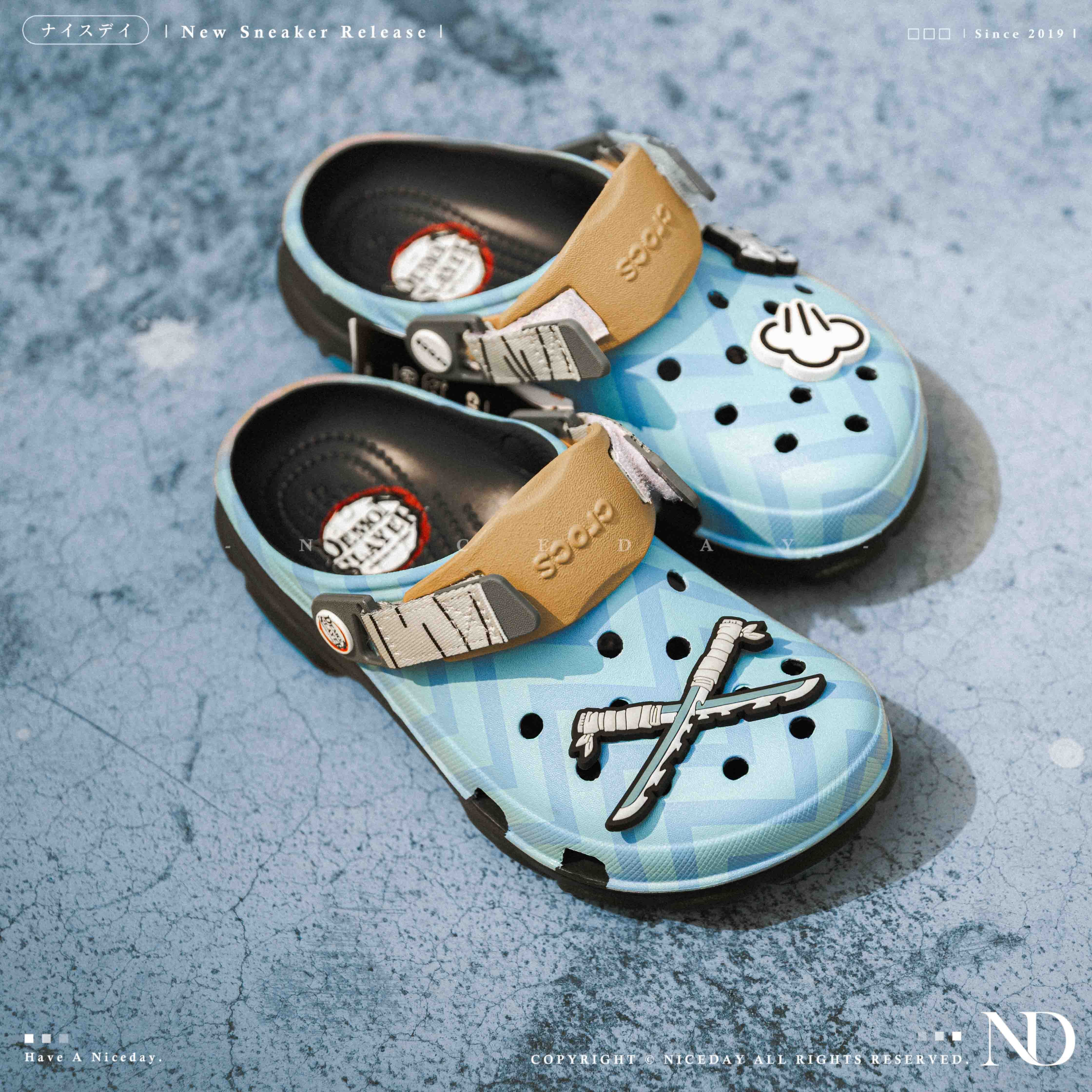NICEDAY 現貨 鬼滅之刃 x Crocs Classic Crush 洞洞鞋 聯名 嘴平 伊之助 豬 豬突猛進