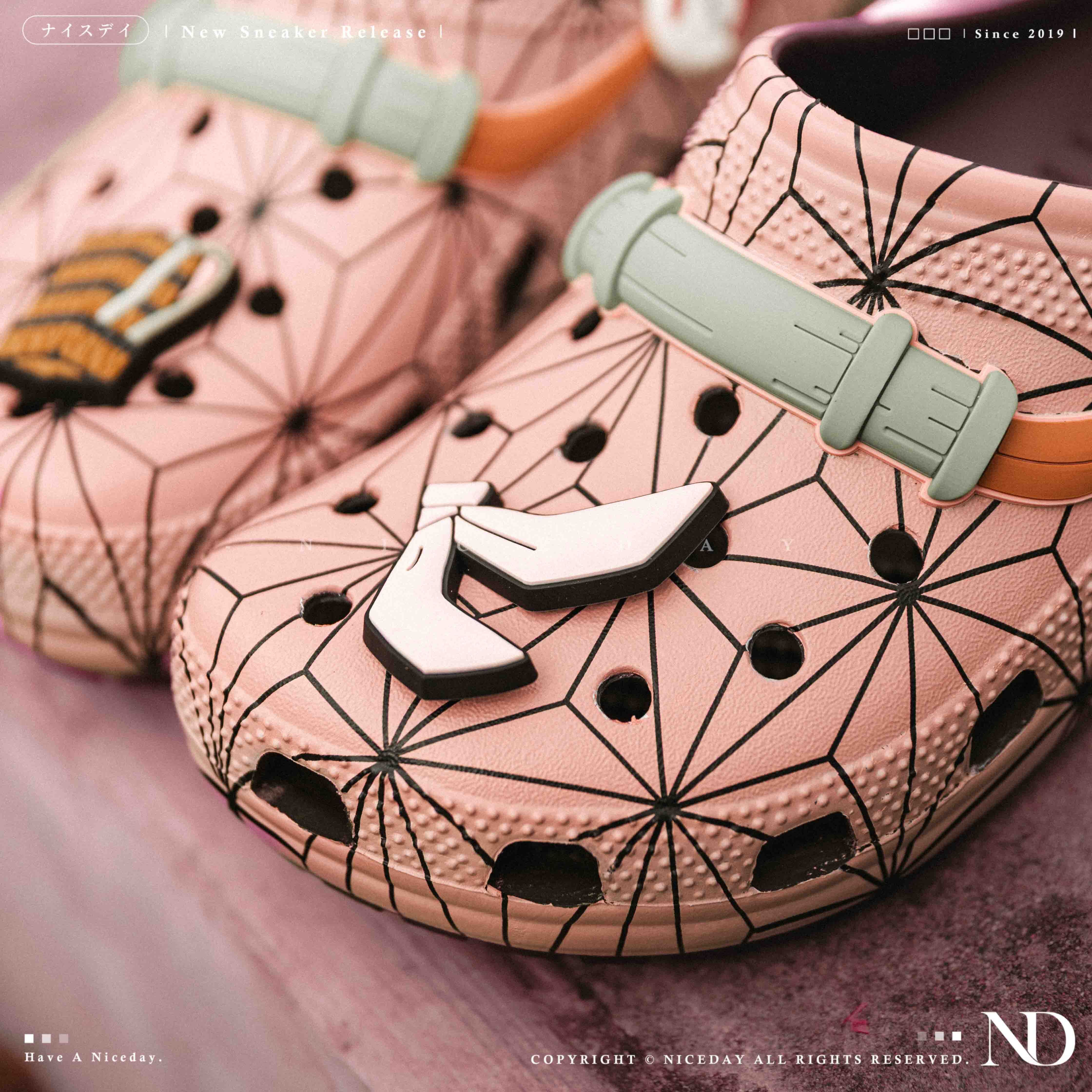 NICEDAY 現貨 鬼滅之刃 x Crocs Classic Crush 洞洞鞋 聯名 竈門 禰豆子 彌豆子 鬼 妹妹