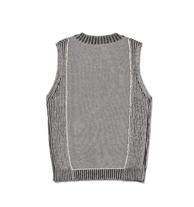 Mischief  MSCHF  許光漢、秀智愛牌 /  RHOMBUS KNIT VEST_BLACK/CREAM 菱形針織背心上衣 / AUG25