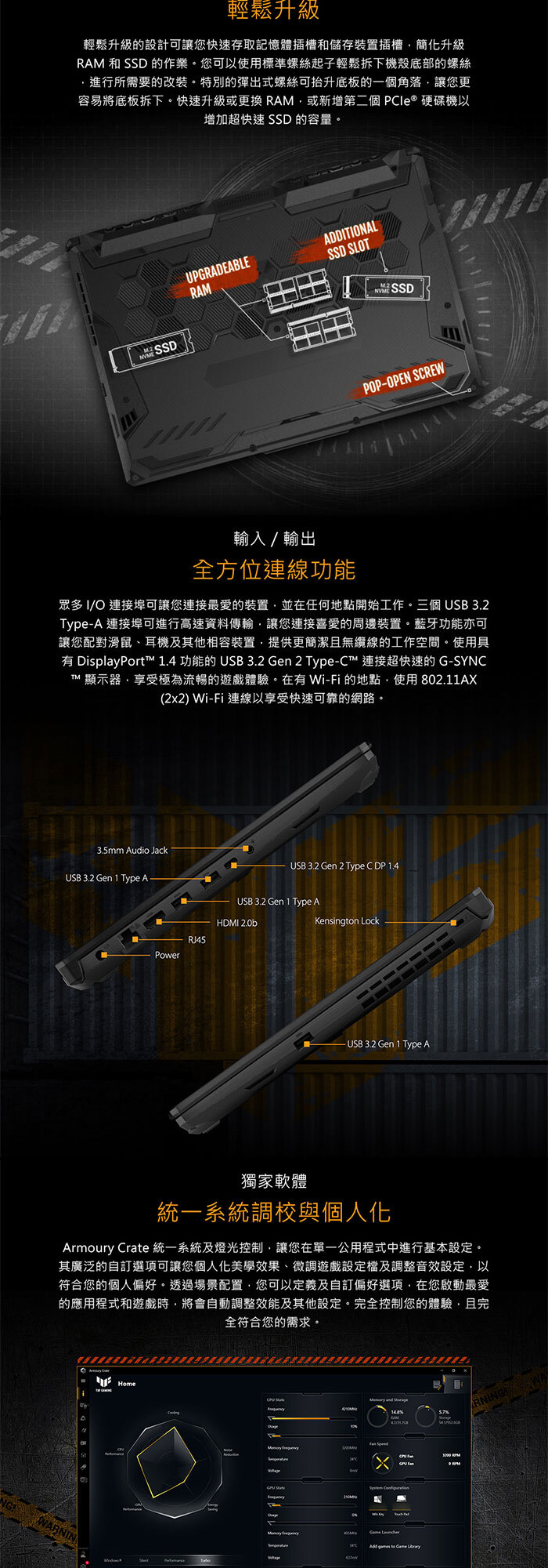 FA506NCG-0102B7445HS連接埠