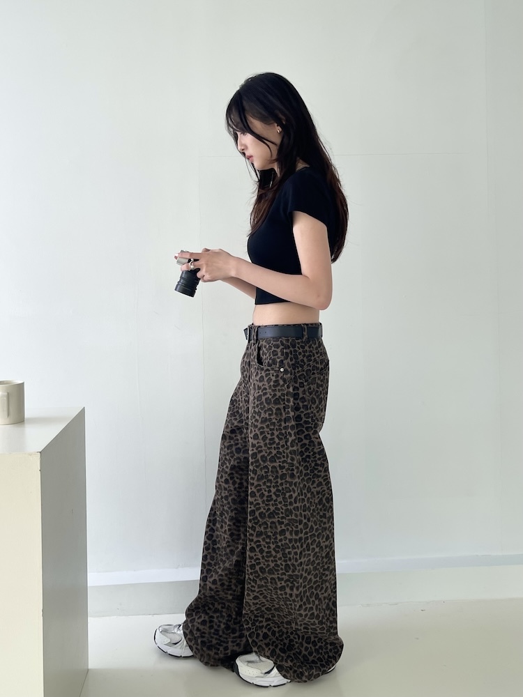 今年必備豹紋繭型褲