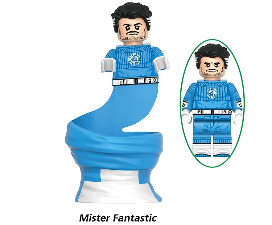The Fantastic Four Mr Fantastic Custom Minifigures Minifigs Fit Lego G0151 GH0383