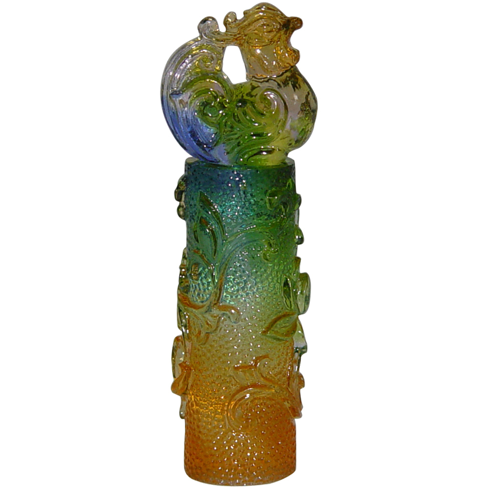 琉璃鳳凰吉祥印章｜居家開運朱雀擺飾 招財納福提升運勢