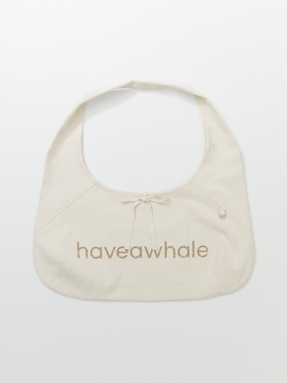 HAVEAWHALE) cotton baguette eco bag (WH)