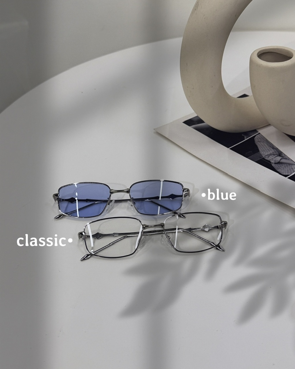 時髦單品透明金絲框眼鏡