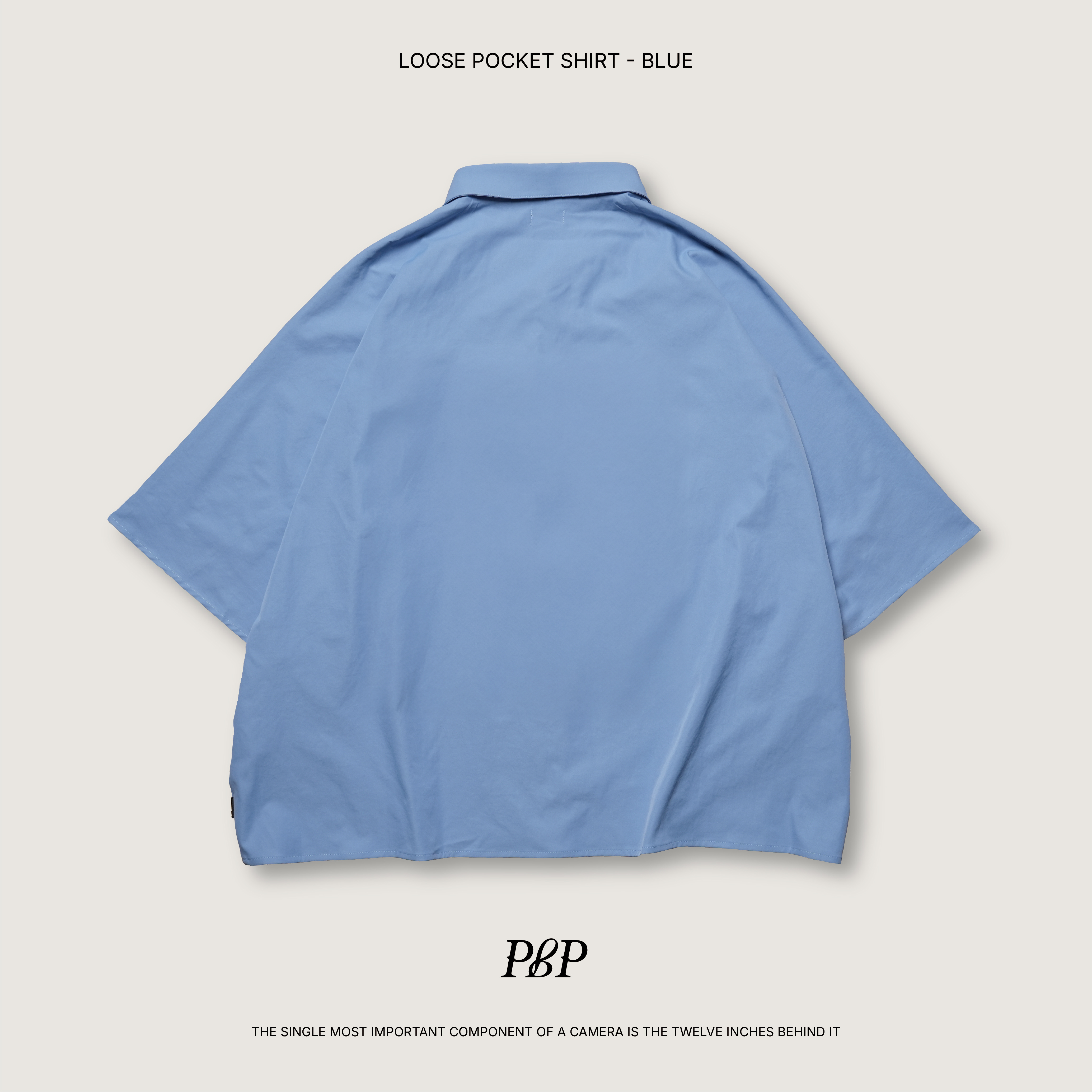 P.B.P - LOOSE POCKET SHIRT  - BLUE