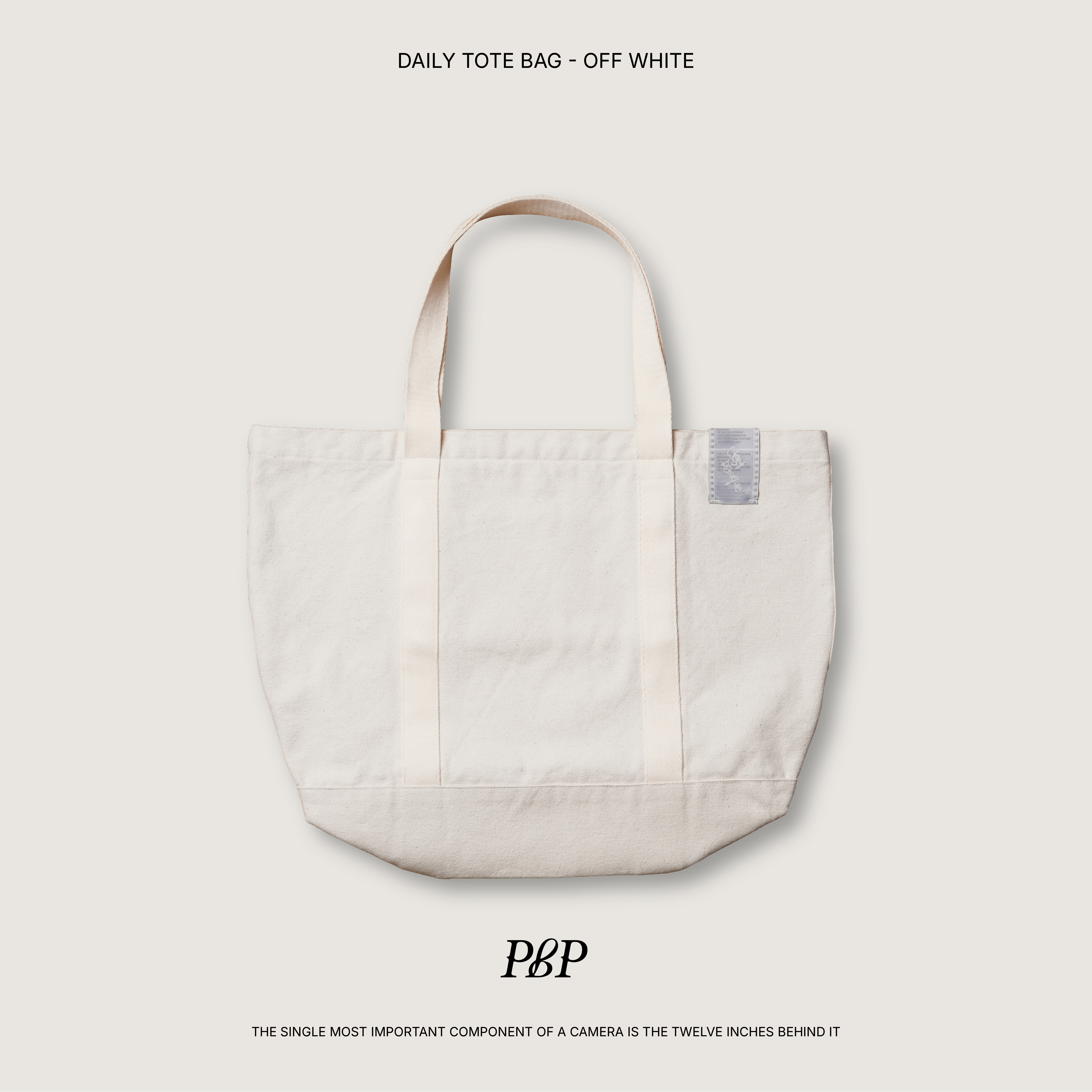 P.B.P - DAILY TOTE BAG  - OFF-WHITE
