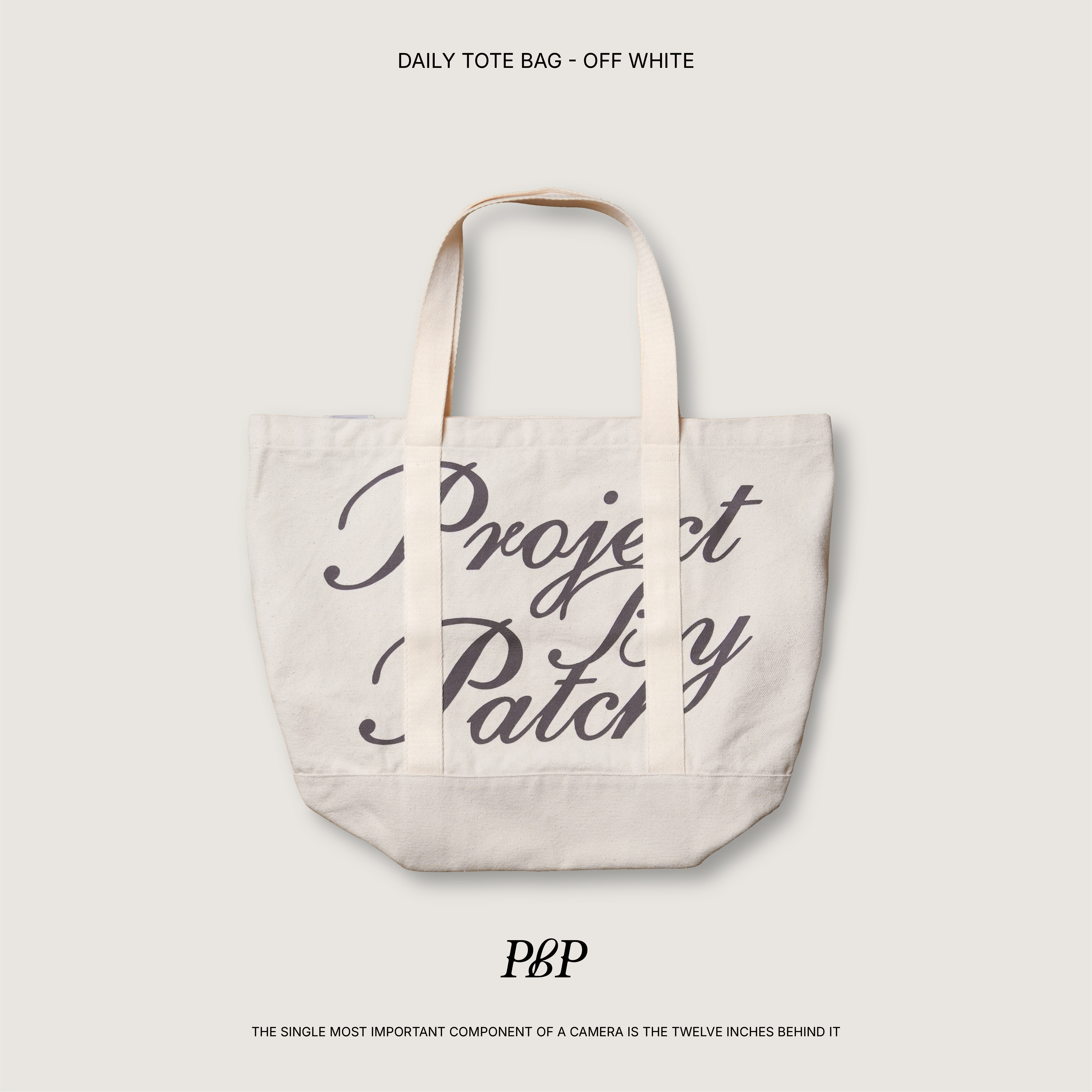 P.B.P - DAILY TOTE BAG  - OFF-WHITE