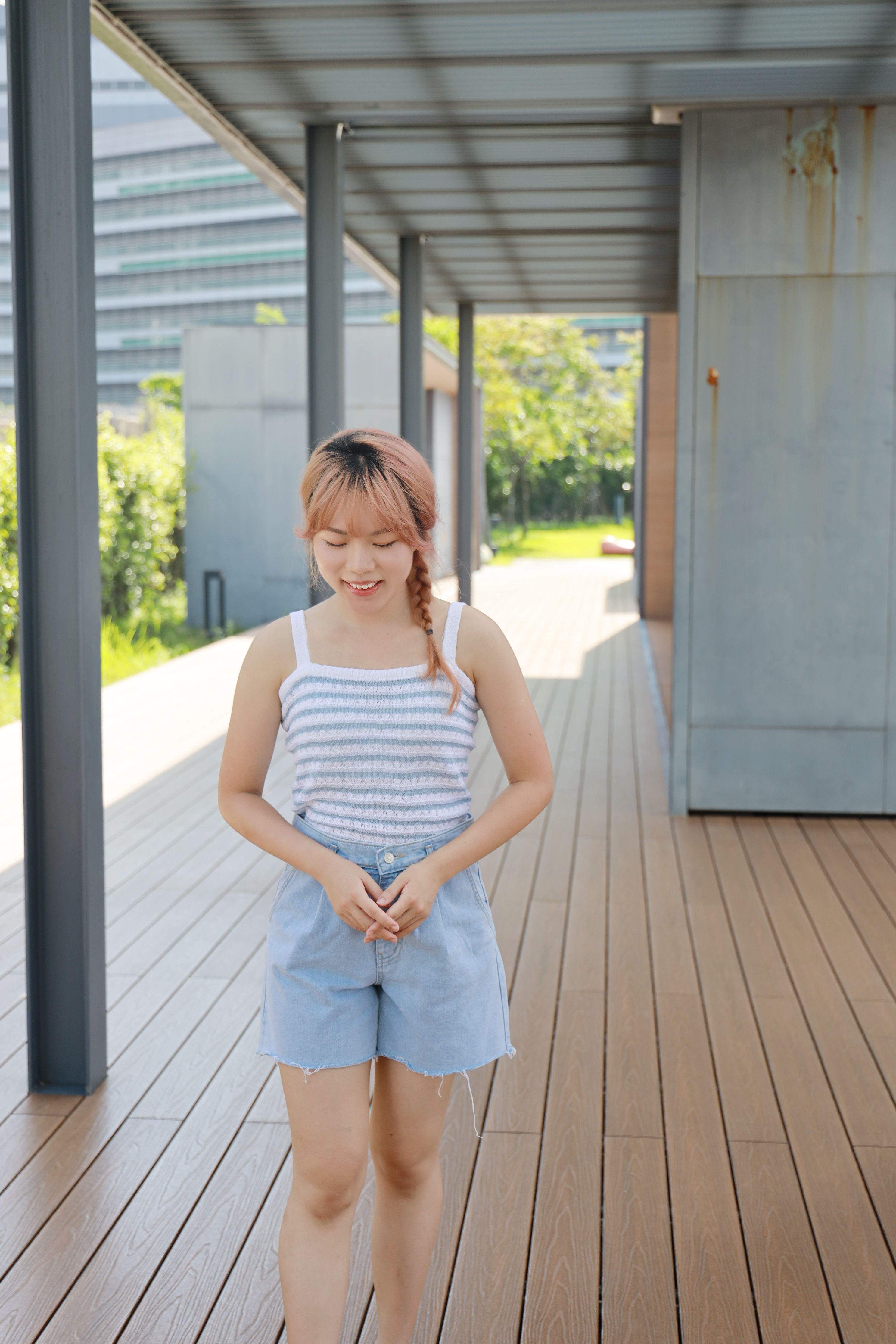 ||VEST95|| 活潑橫條吊帶背心