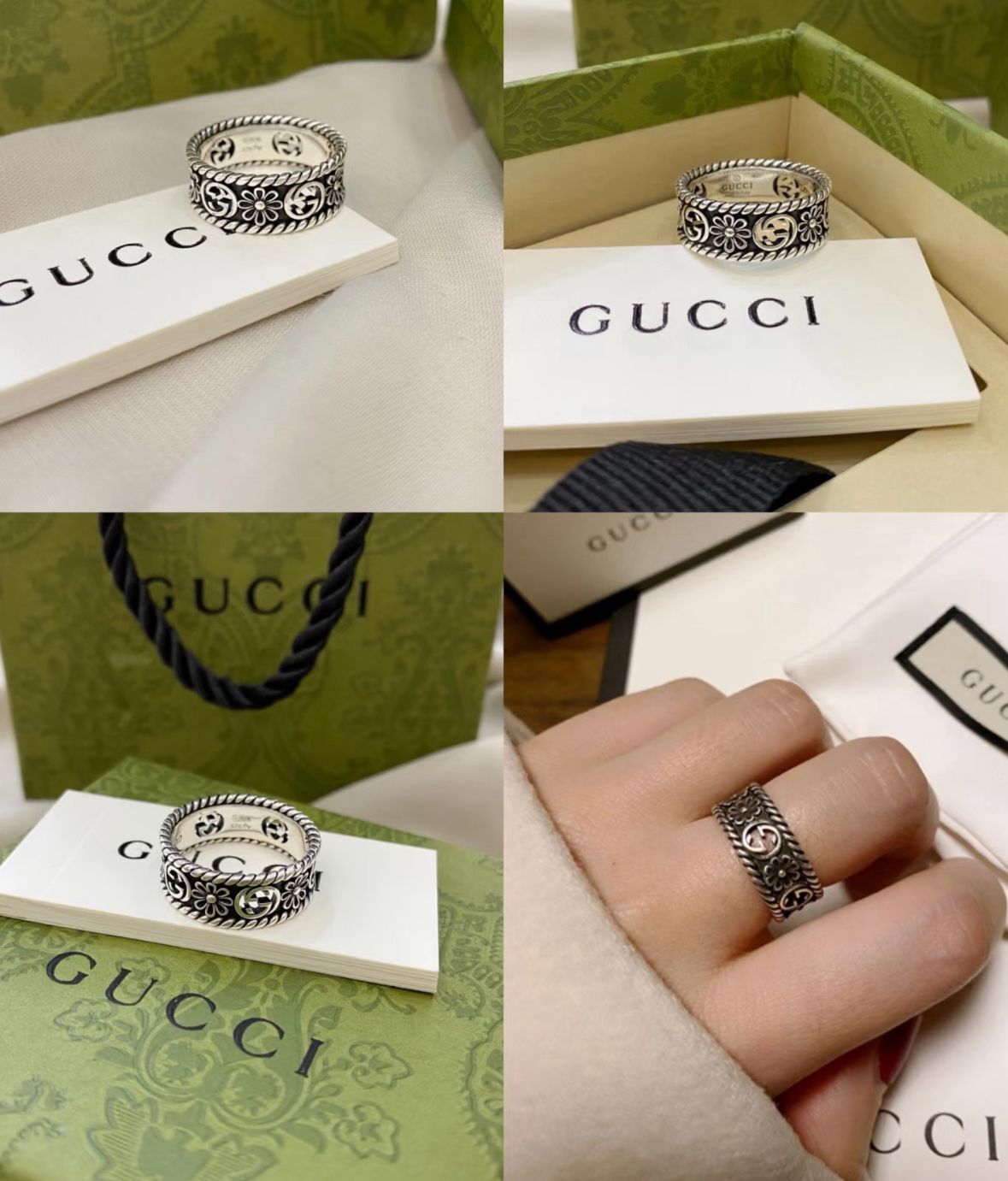 【預購】GUCCI G081211 小雛菊銀戒指