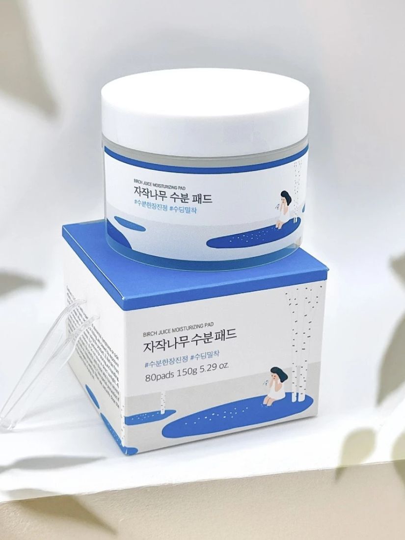 【 預購 】Round Lab 白樺樹保濕棉片80片 #藍 150g 韓國