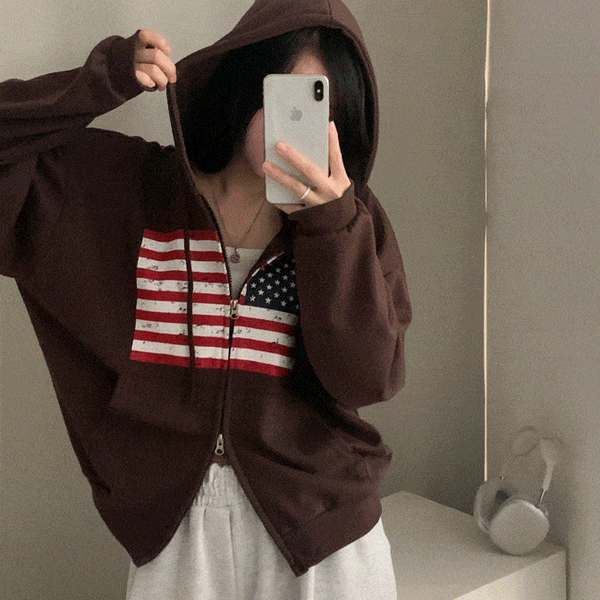 早秋預訂｜AMERICA ZIPUP HOODIE