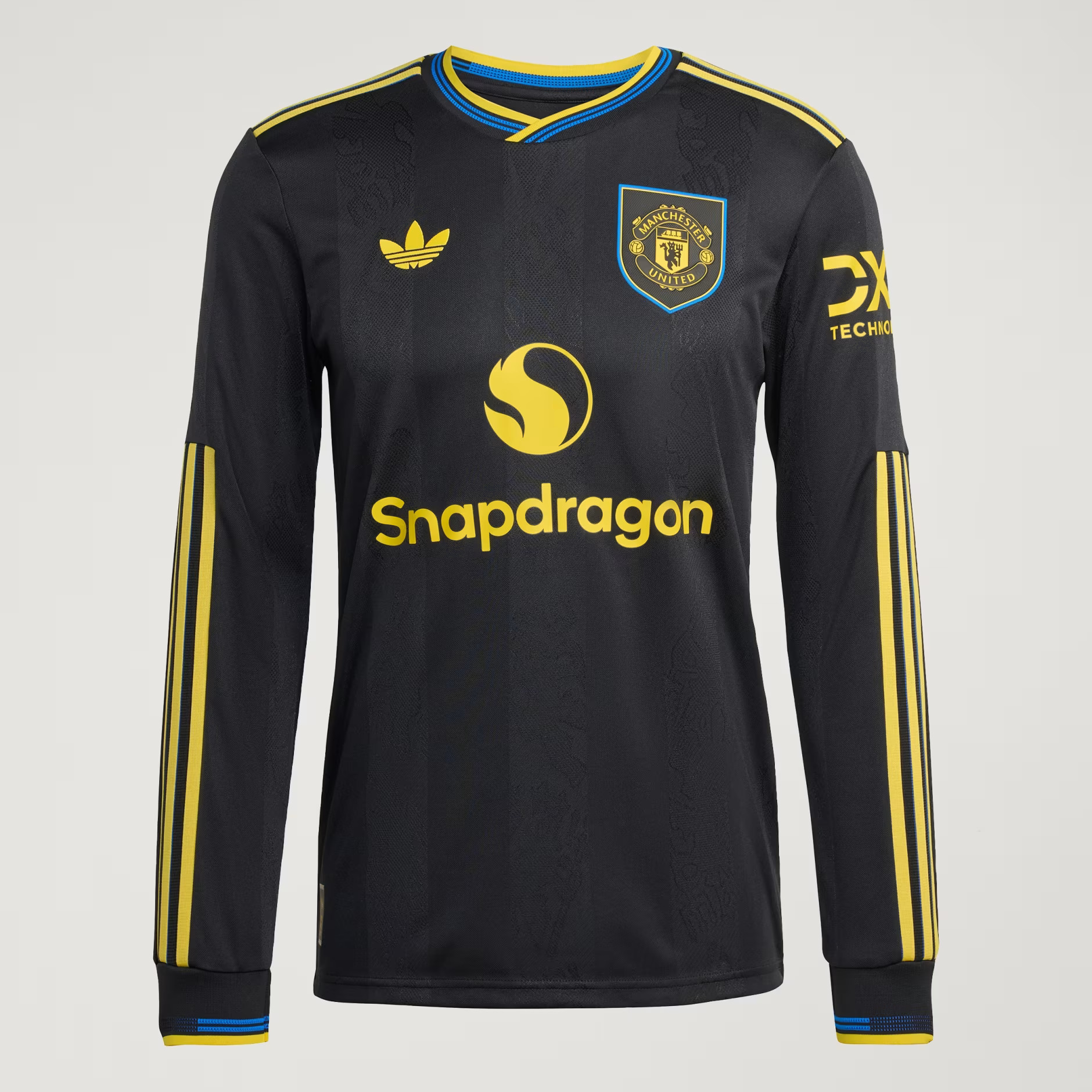 2025 Manchester United Authentic LS Third Away Shirt with Nameset & Patch (單號碼)