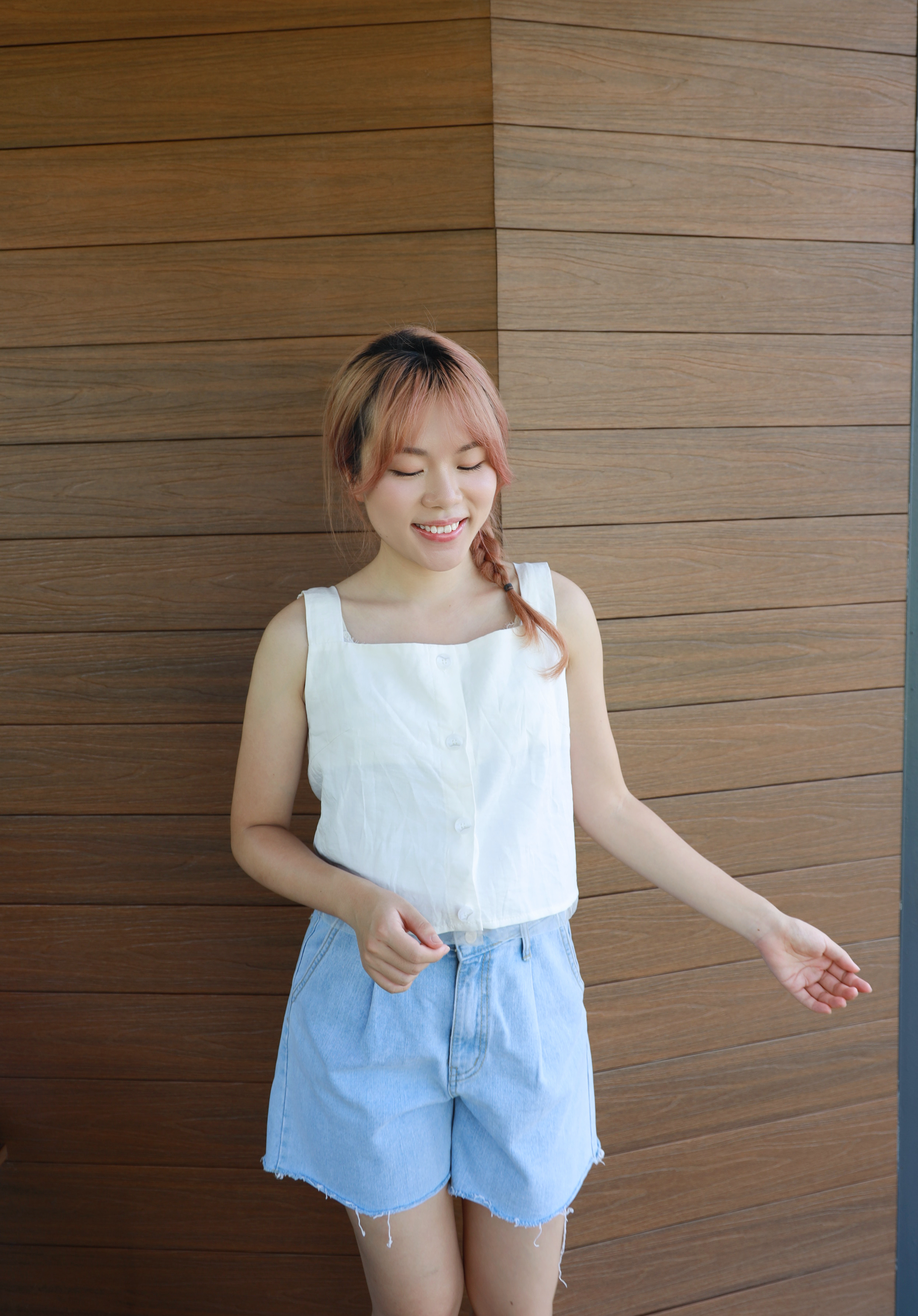 ||VEST96|| 輕盈薄身吊帶紗邊背心