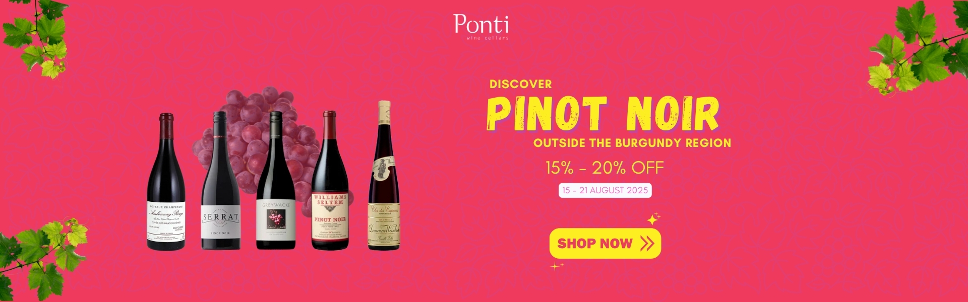 Non-Burgundy Pinot Noir - 15% OFF