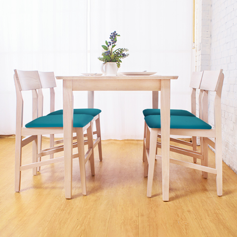 歐克實木餐桌椅組(一桌四椅)