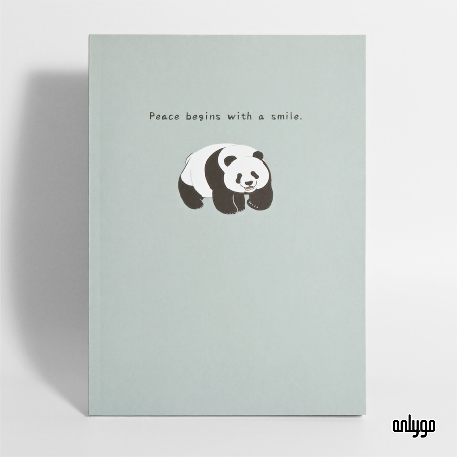 大パンダ動物イラストノート｜Peace begins with a smile.