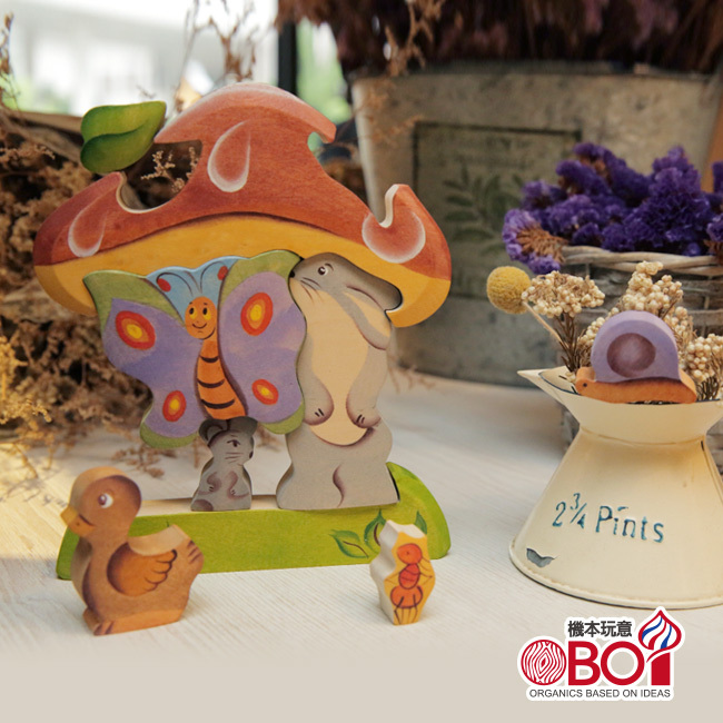 俄羅斯積木-淳木童話  蘑菇下