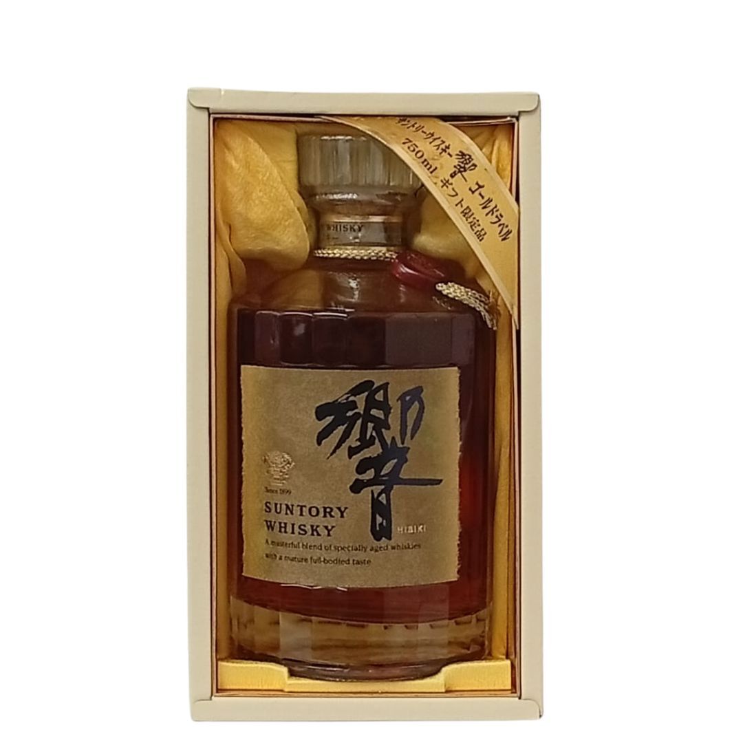 三得利 響HIBIKI 絕版金花 水晶頭 金色項鍊 火紅章 750mL (響17年前身) #5