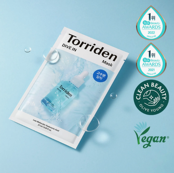 Torriden Dive-In 5D微分子玻尿酸保濕面膜 | 深層保濕 x 清爽不黏膩 X 柔軟貼膚