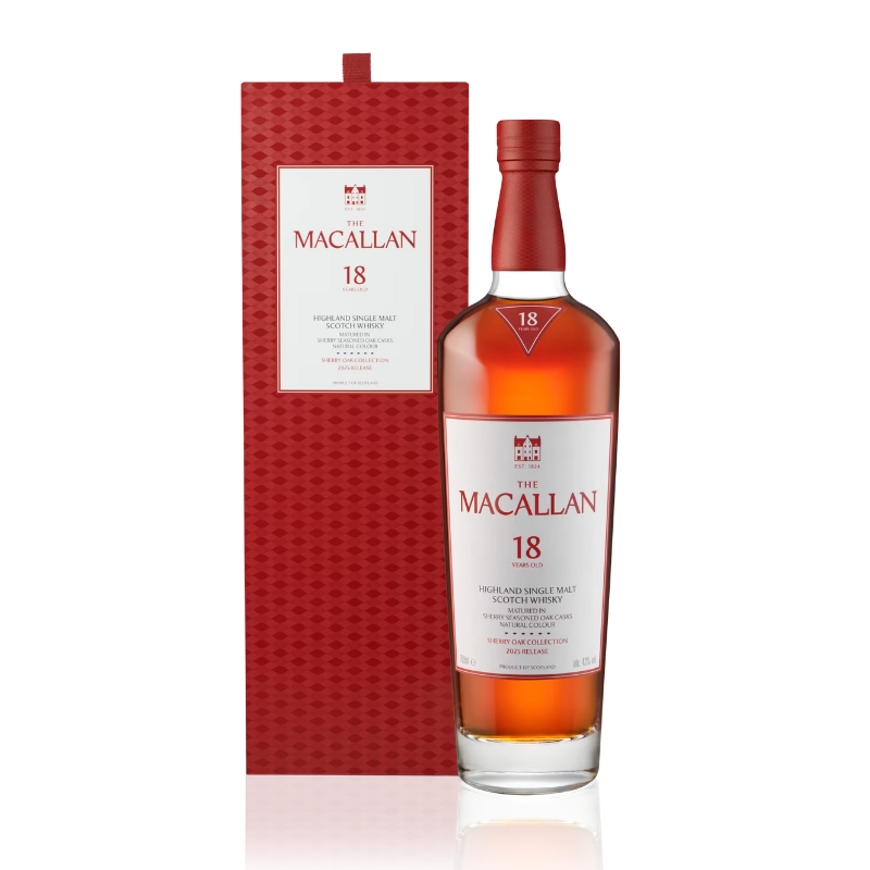 (新版) 麥卡倫18年雪梨桶單一麥芽威士忌 700ml (禮盒裝) [5010719187003_2025]