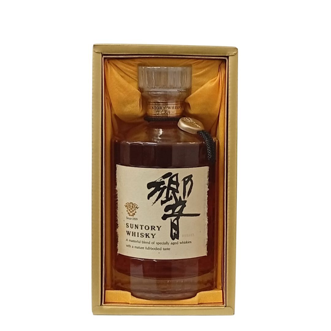 三得利 響HIBIKI 絕版金花 水晶頭 黑色項鍊 金章 黑色背標 700mL (響17年前身) #9