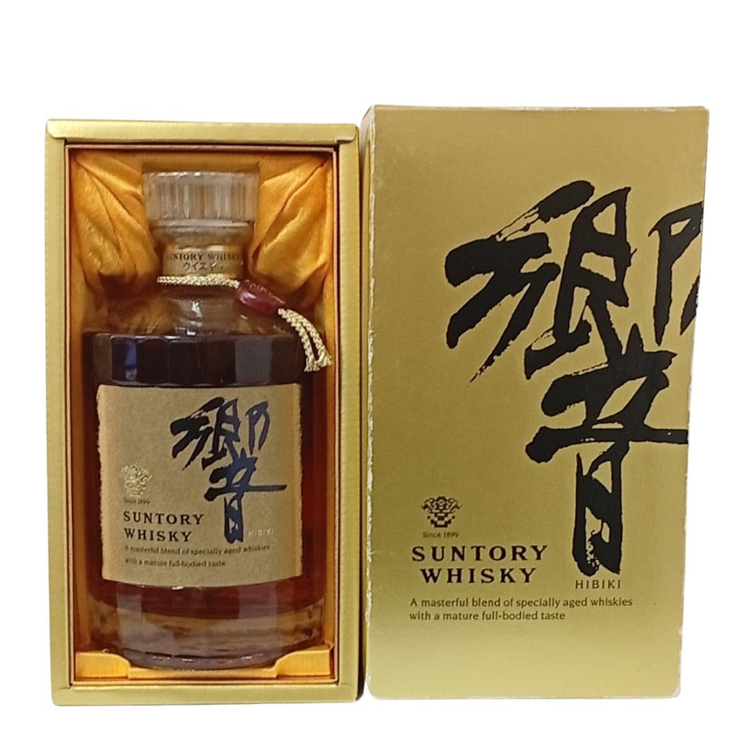三得利 響HIBIKI 絕版金花 水晶頭 金色項鍊 火紅章 金標 750mL (響17年前身) #11