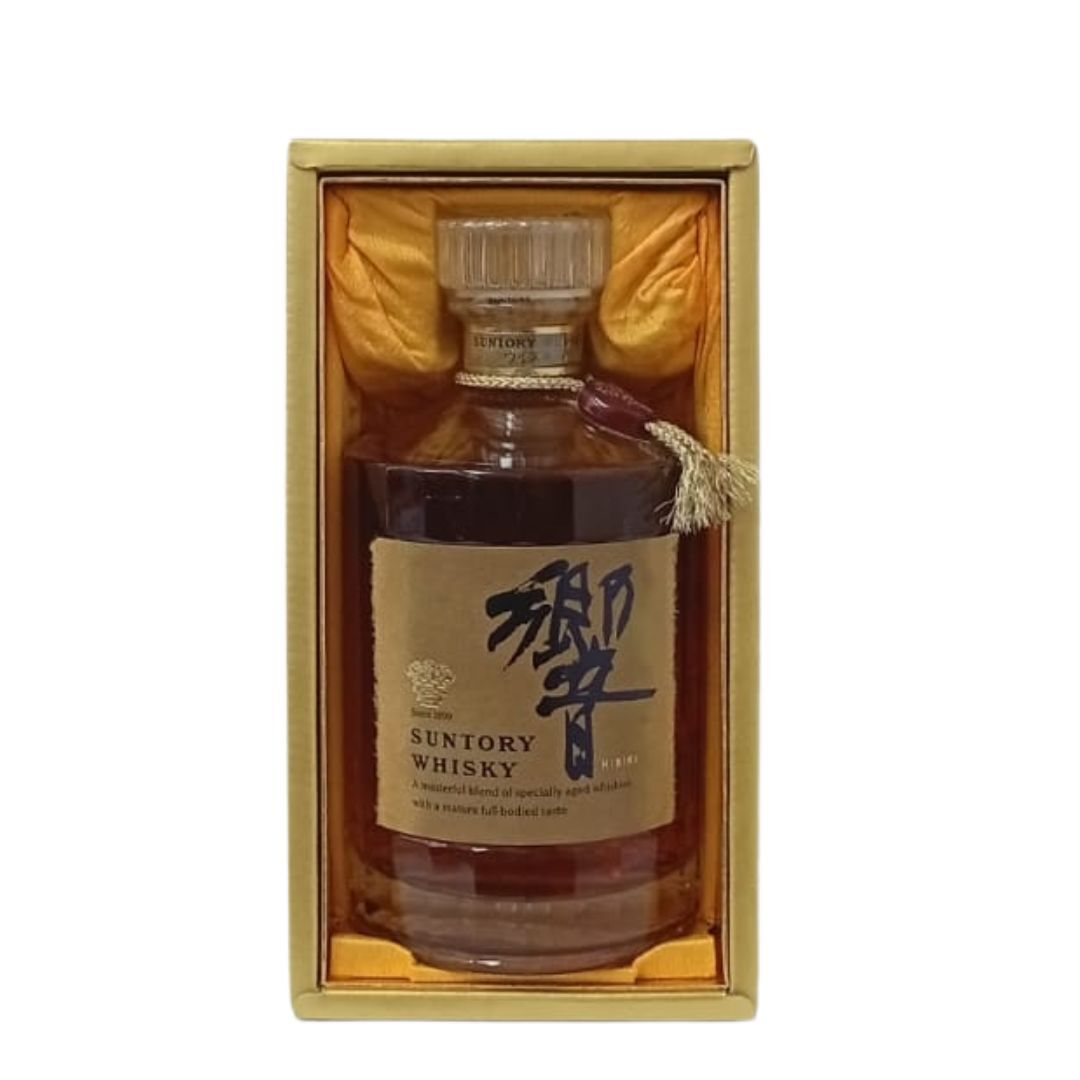 三得利 響HIBIKI 絕版金花 水晶頭 金色項鍊 火紅章 金標 750mL (響17年前身) #13