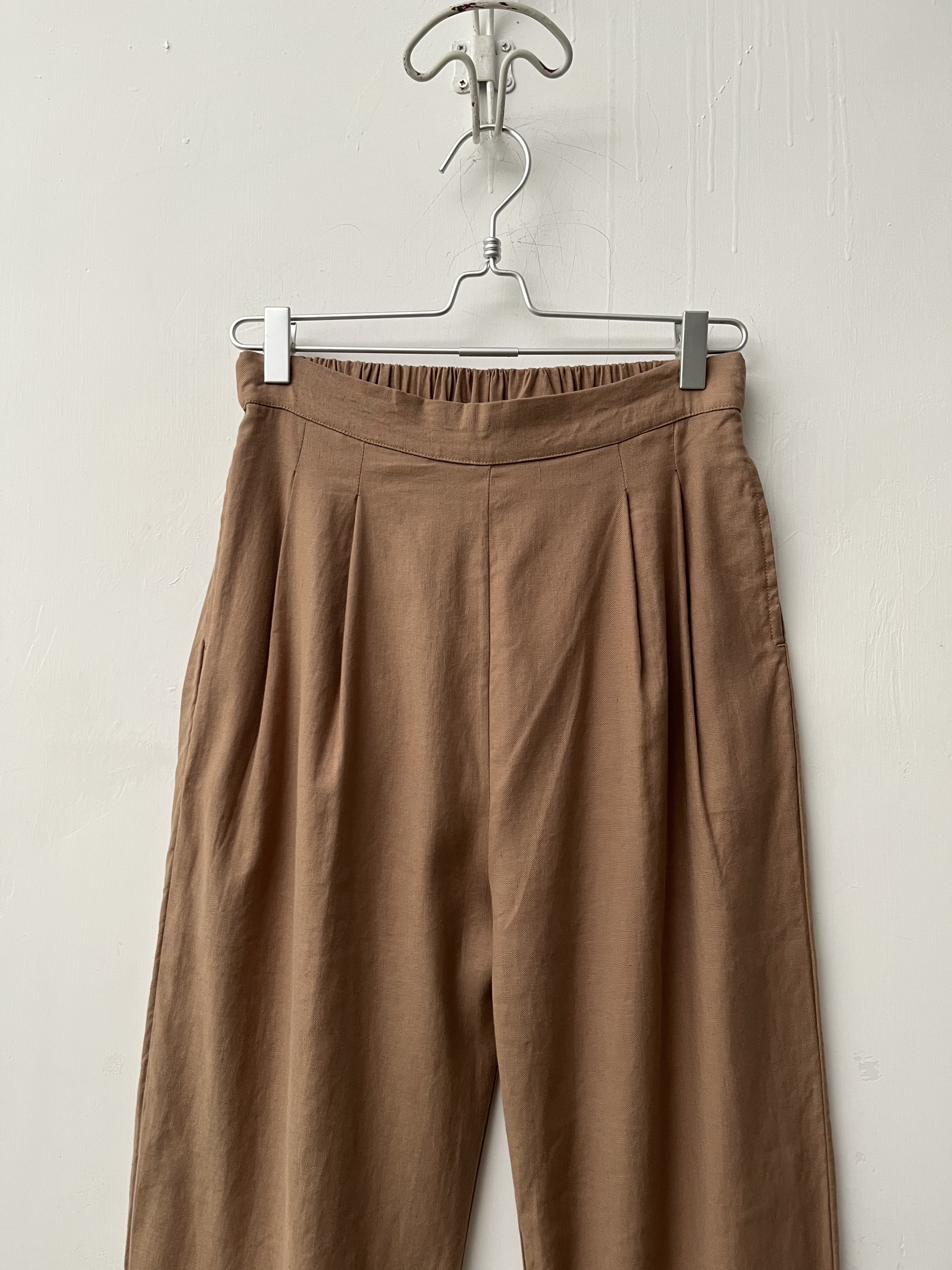 日本製NARU啡色半橡筋褲