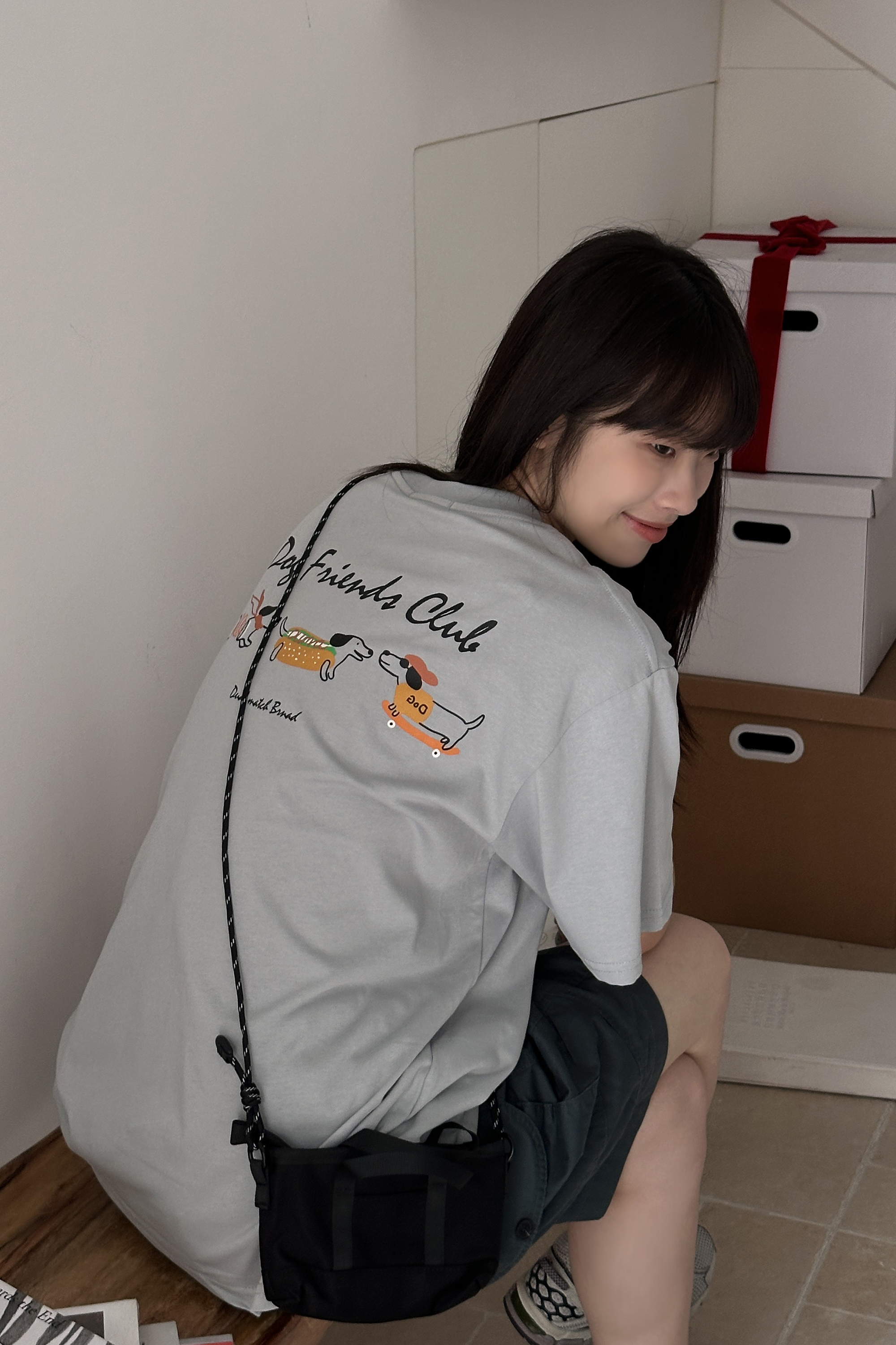 快樂狗友俱樂部印花短t 2色