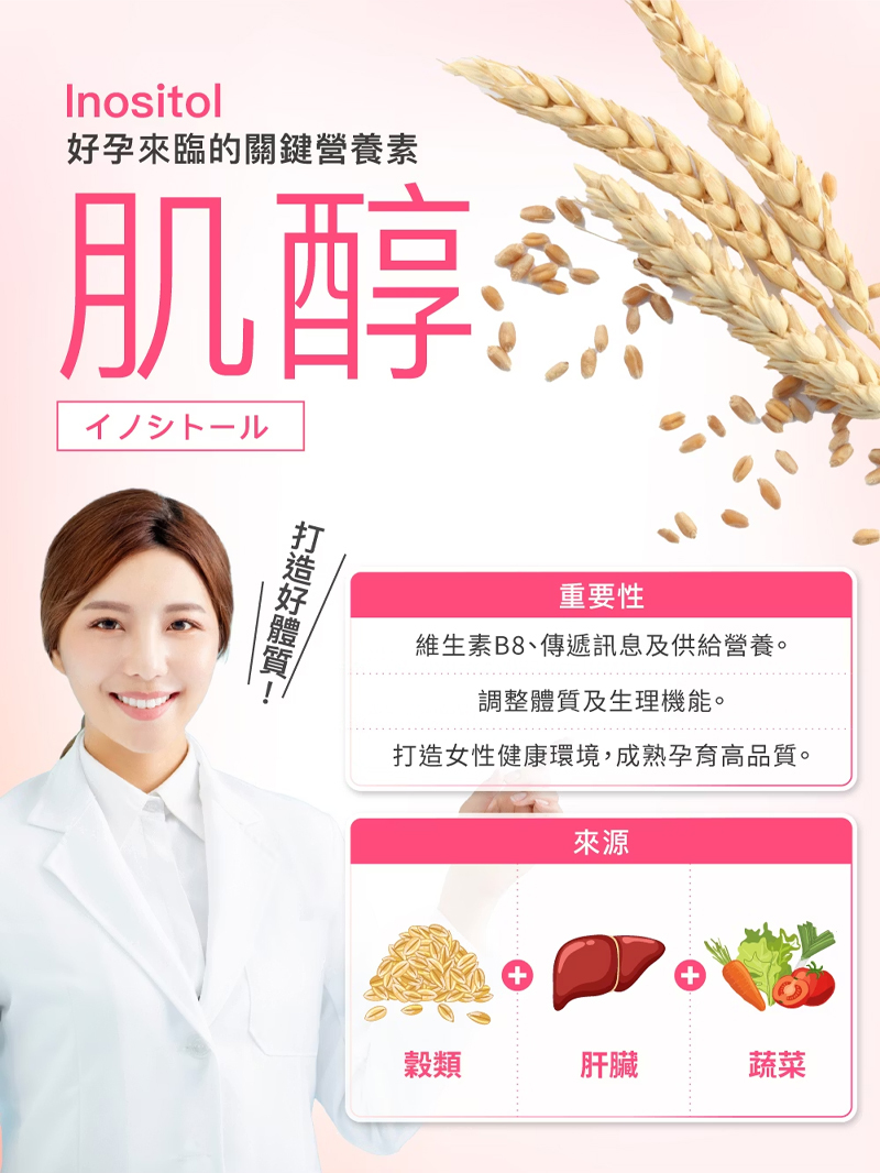 孕哺兒，肌醇＋葉酸孕育膠囊