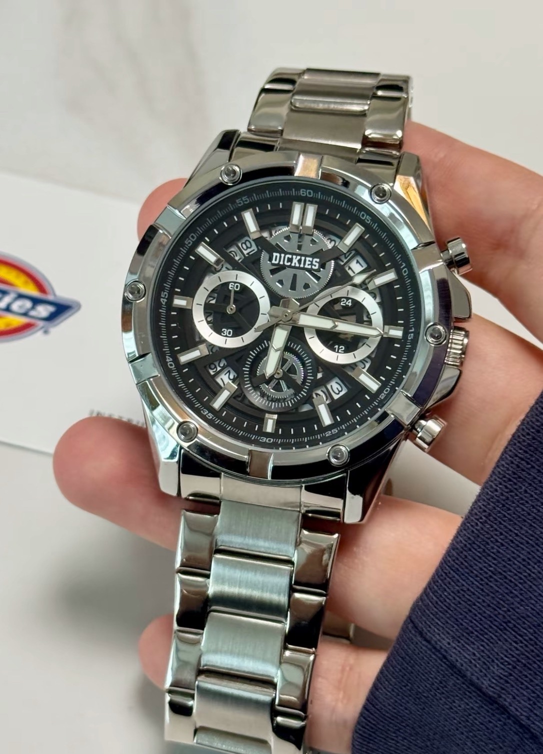 <情人節禮物> DICKIES 石英錶 平替勞力士 三環錶 機械手錶 鋼錶 鋼帶 手錶