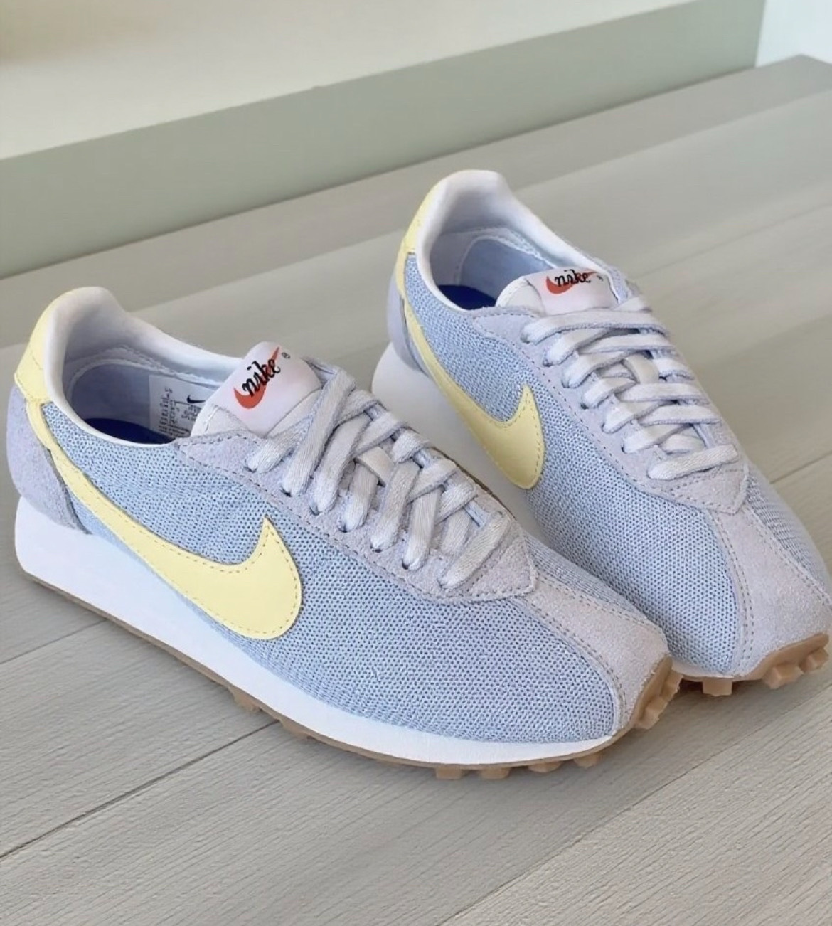 女鞋 NIKE W LD-1000 淡藍黃 鬆餅格紋 復古 麂皮 膠底 休閒 運動鞋【IF1761-400】