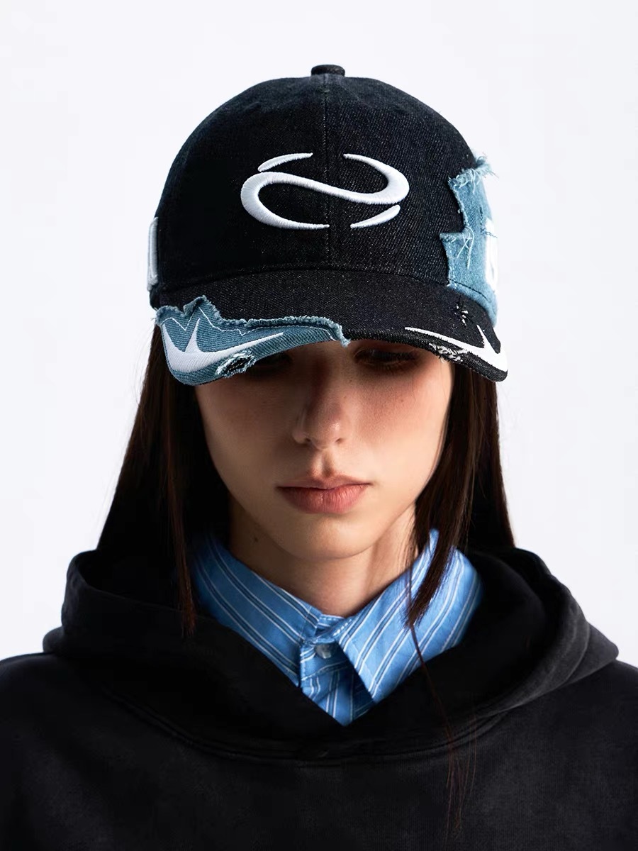 8LOME Denim Patchwork Baseball Cap 棒球帽