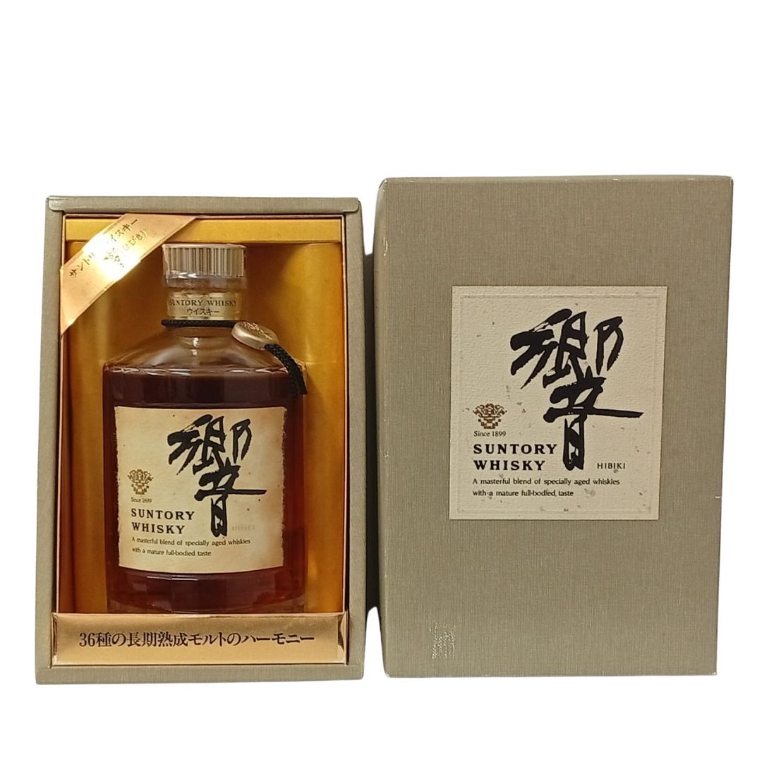 三得利 響HIBIKI 絕版金花 金頭 黑色項鍊 金章 750mL (響17年前身) #16