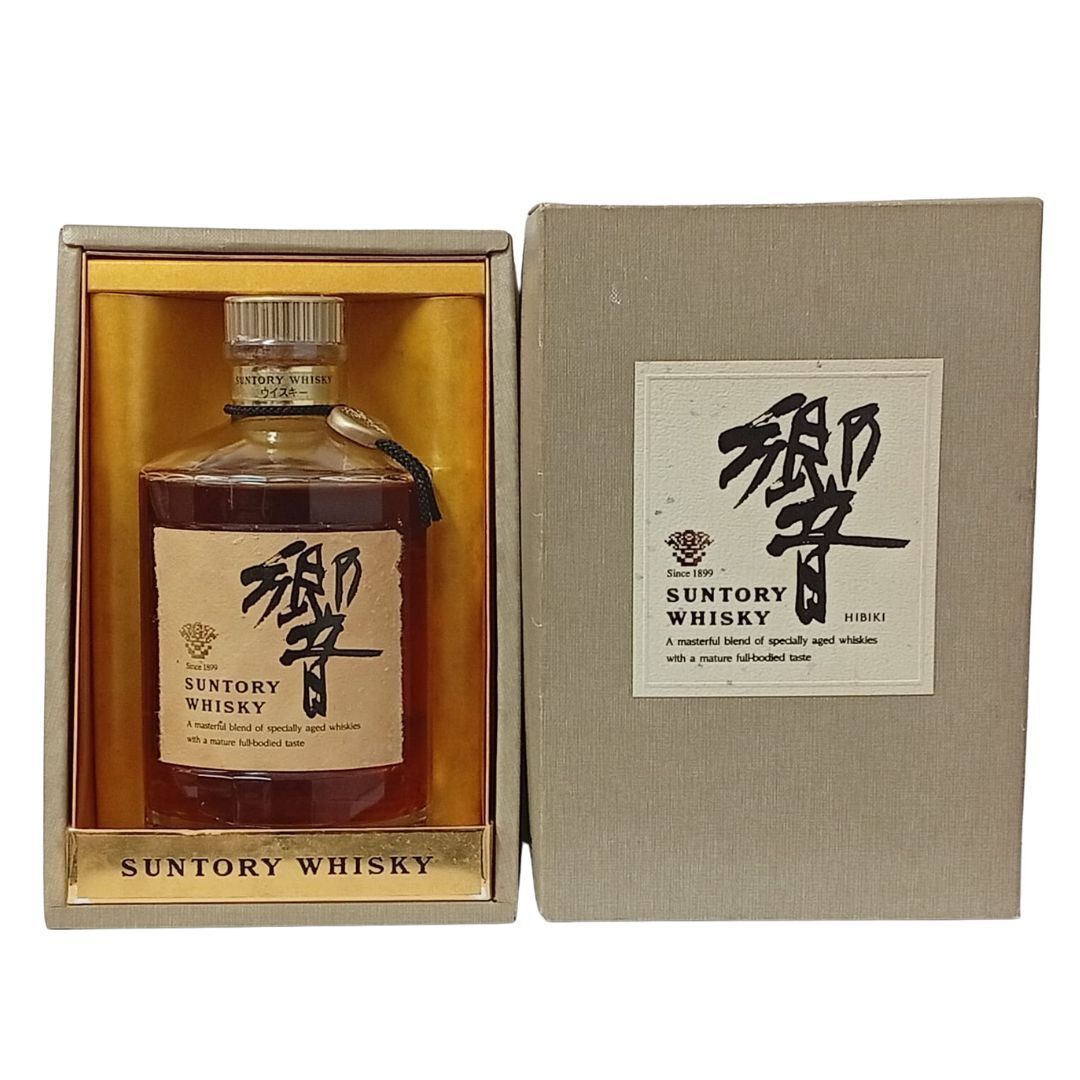 三得利 響HIBIKI 絕版金花 金頭 黑色項鍊 金章 750mL (響17年前身) #17