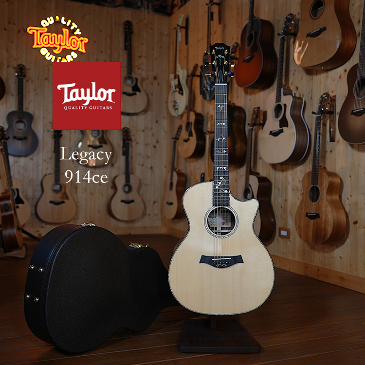 Taylor 2025 Legacy 914ce 傳奇版 復刻版 Cindy鑲嵌圖騰 X-bracing 附原廠硬盒