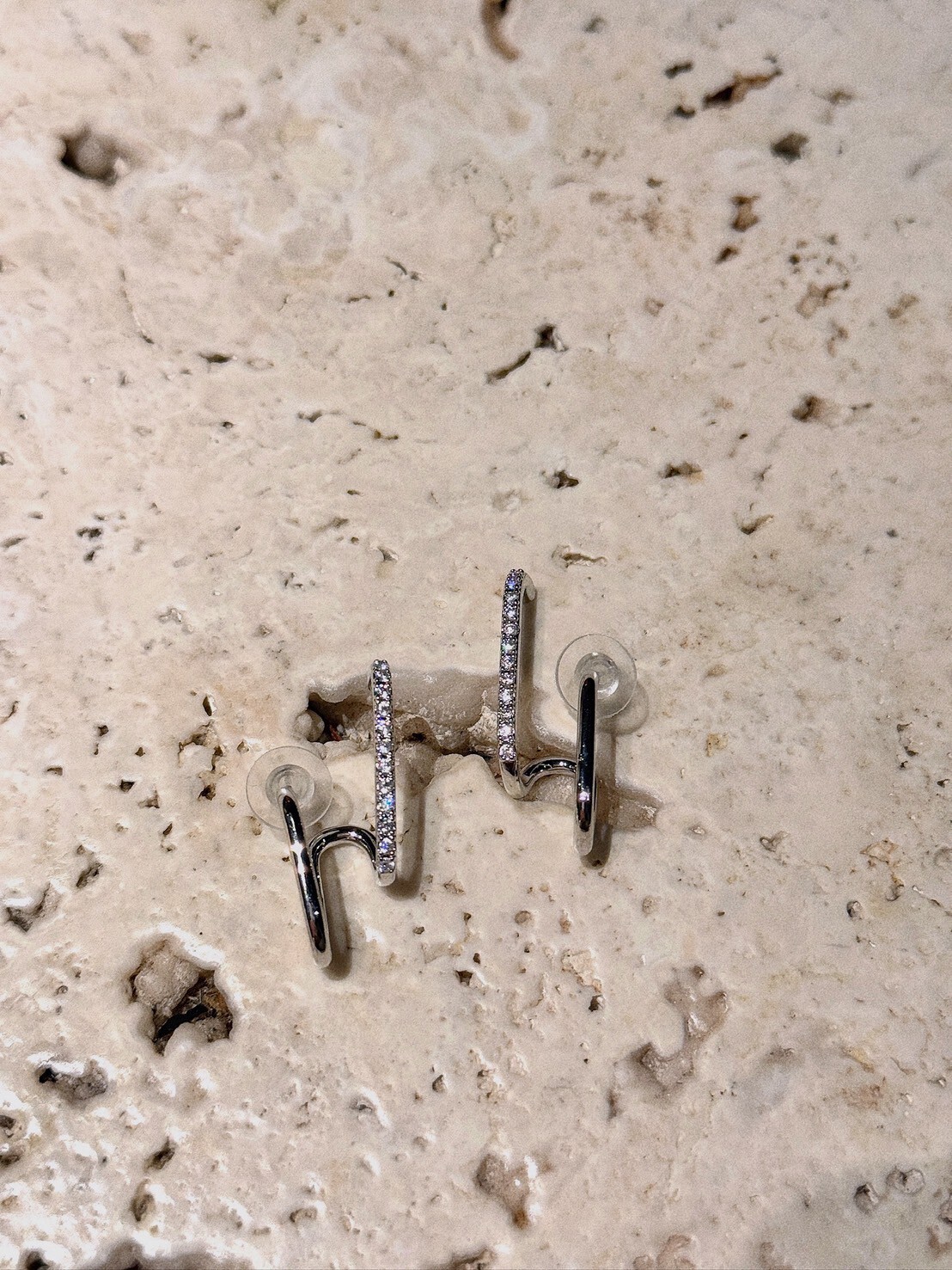 【限加購】星河動脈鑲鑽耳環