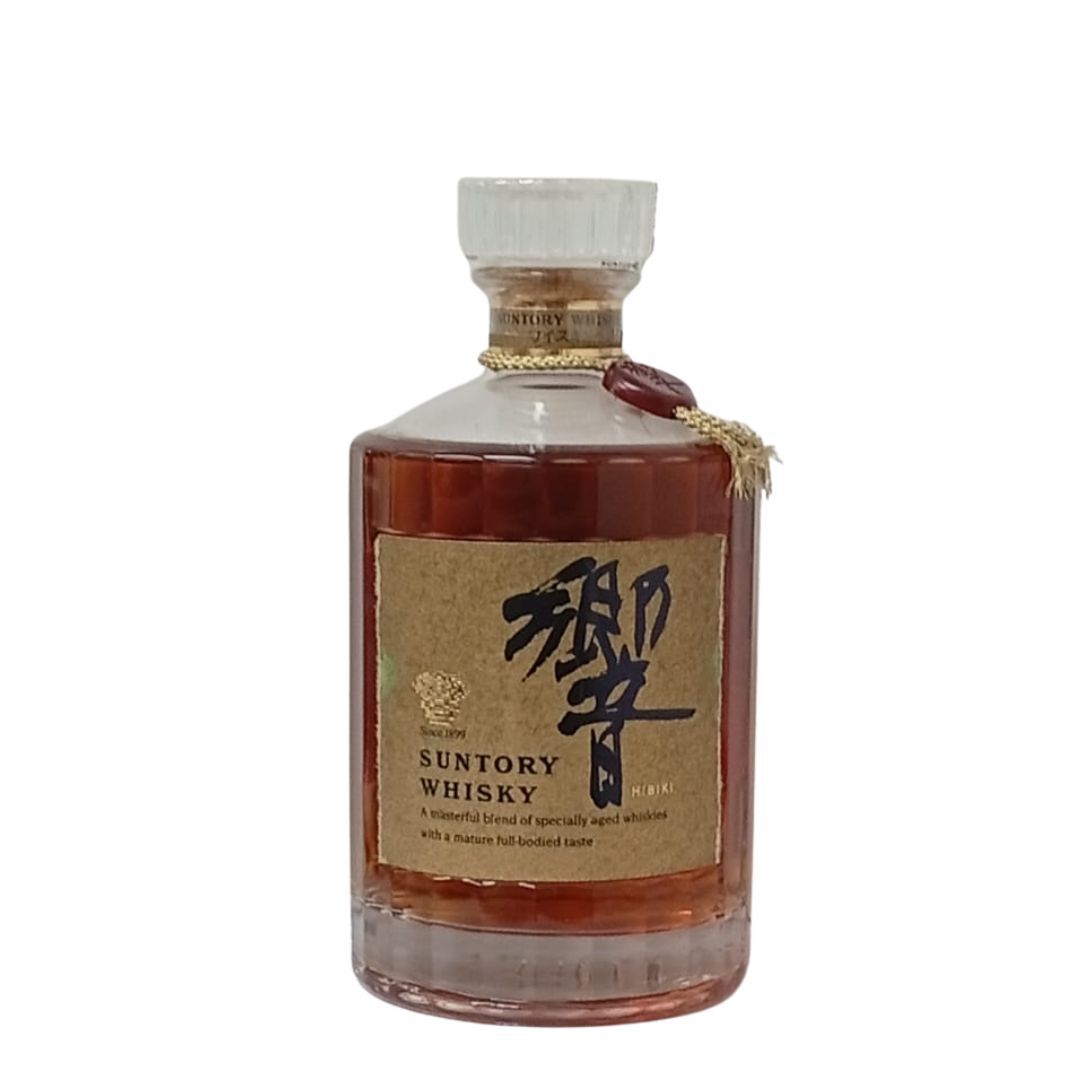 三得利 響HIBIKI 絕版金花 水晶頭 金色項鍊 火紅章 金標 750mL (響17年前身) #21 (無盒)