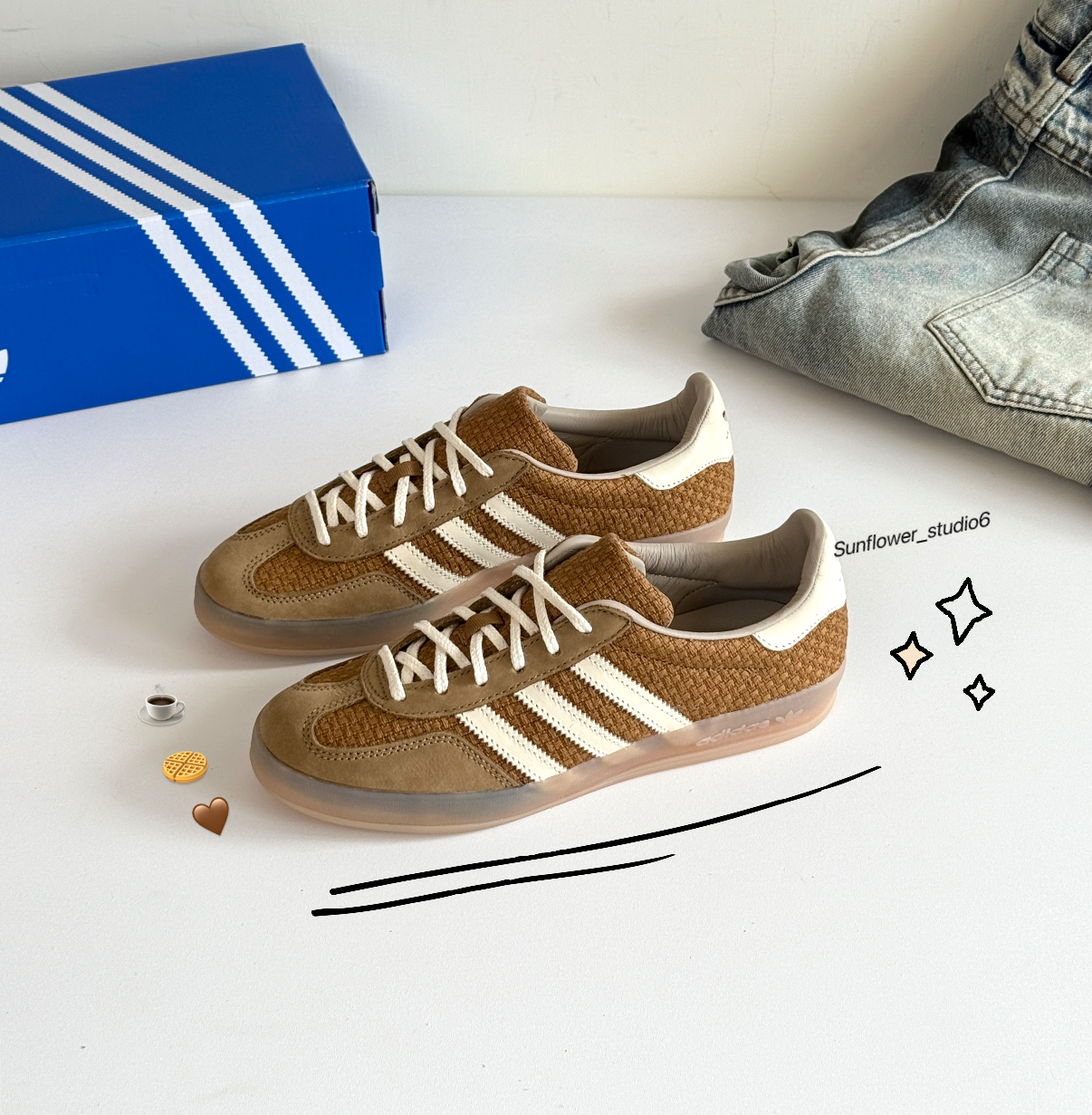 Adidas Originals Gazelle 摩卡編織 棕色 淺咖啡色 麂皮 麻繩 復古 德訓鞋 T頭鞋 JR8851/預購