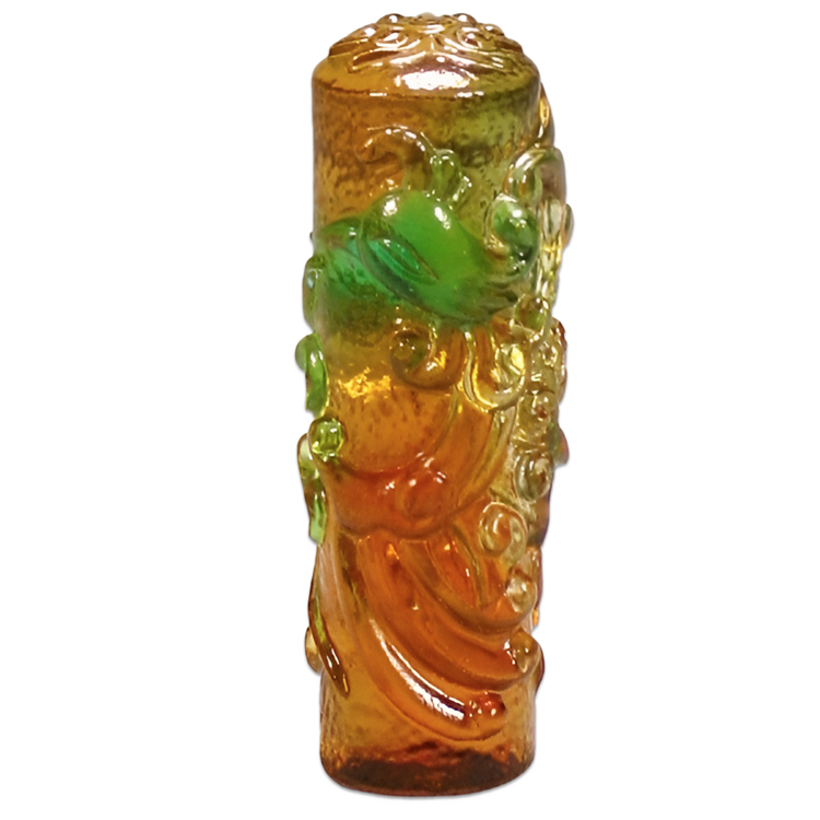 鹿港窯禮品館|琉璃龍鳳對章 開運擺飾 搭配招財納福吉祥印章