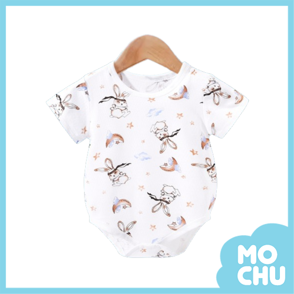 加油寶貝薄款短袖包屁衣