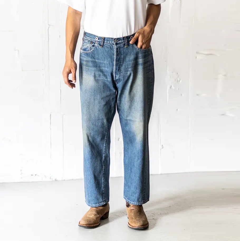 A.PRESSE 2025 A/W No.22 WASHED WIDE DENIM PANTS (25AAP-04-38) - INDIGO PRE ORDER ITEM (預訂中)